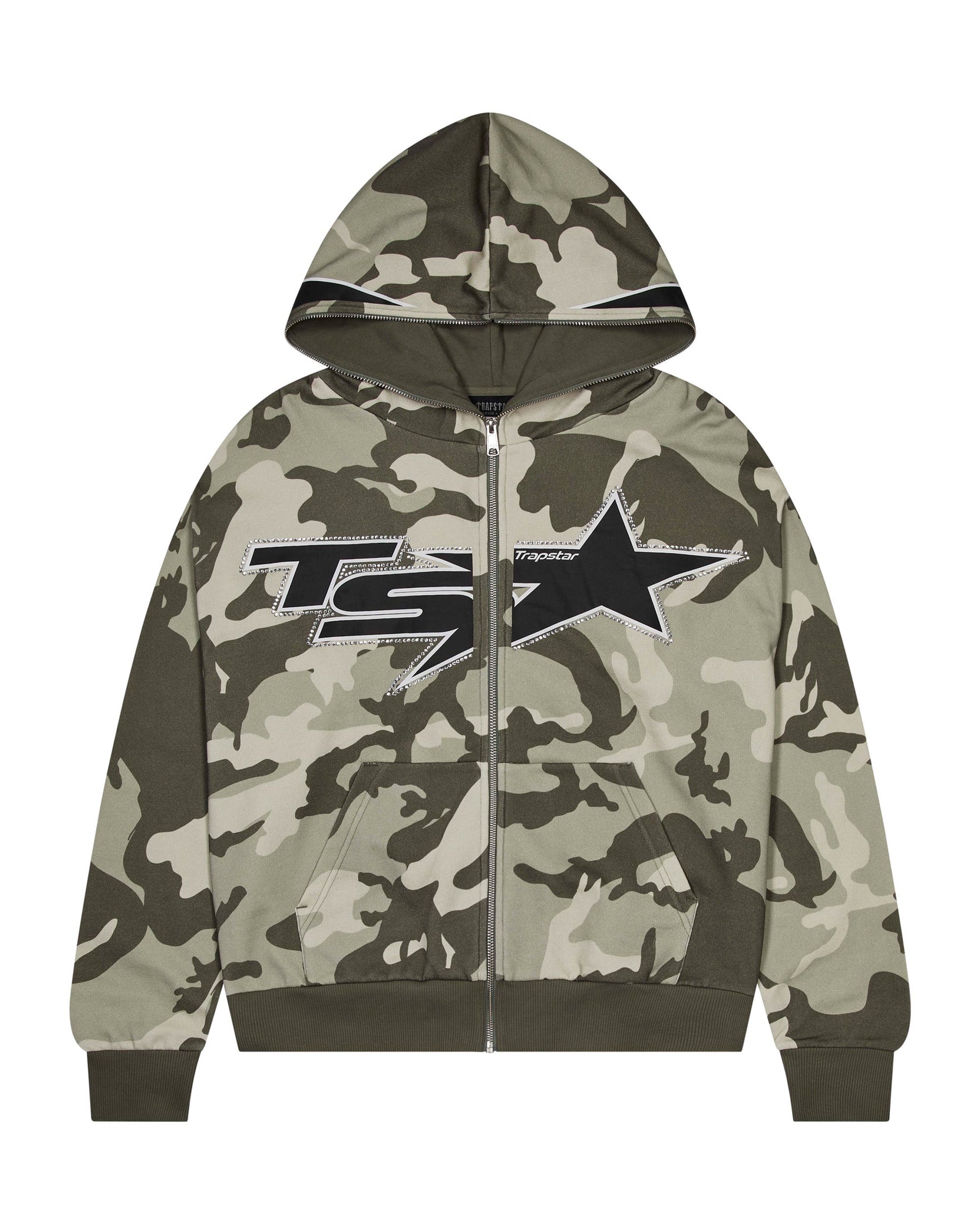 Trapstar TS Star Camo Hoodie - Green