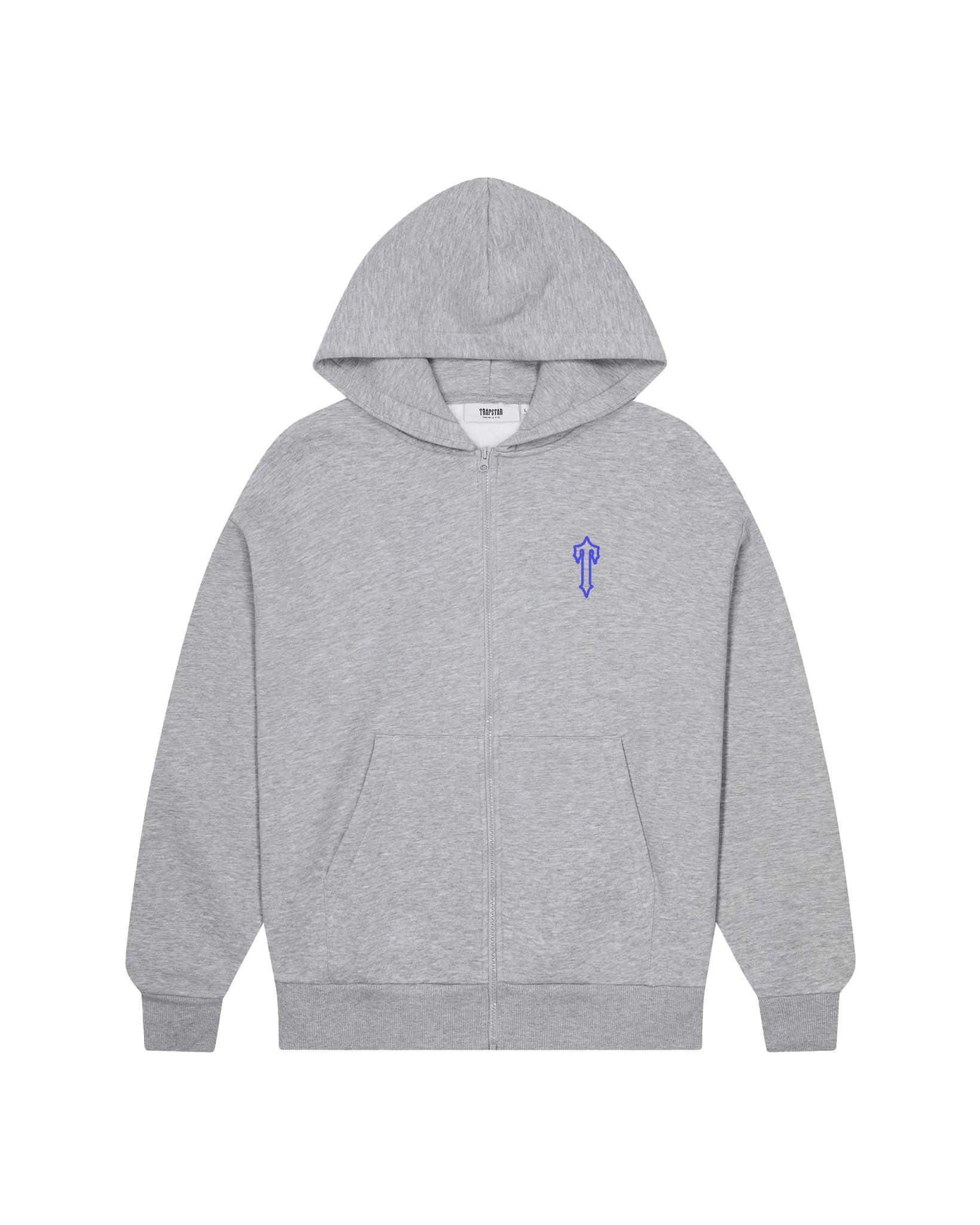 Foundation Zip Through Hoodie - Grey/Blue