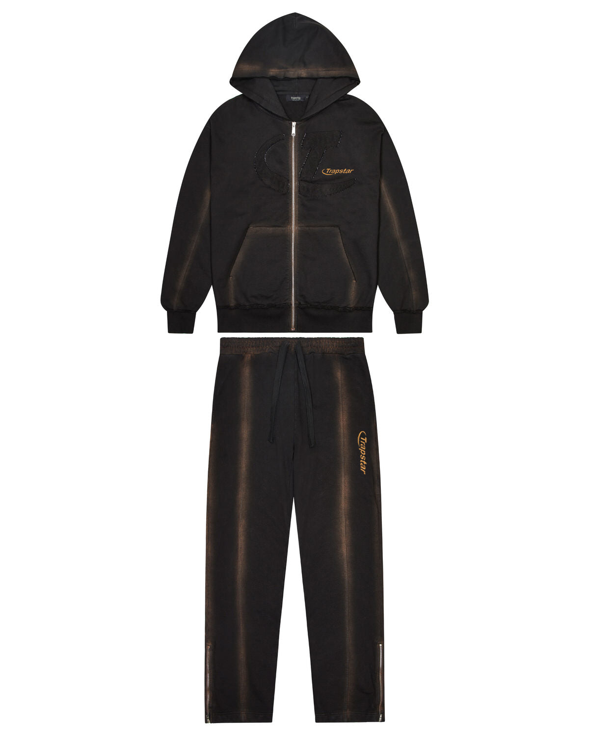 Hyperdrive Zip Through Tracksuit - Washed Black