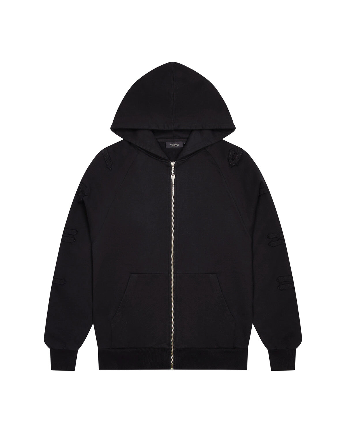 Irongate Patchwork Zip Hoodie - Jet Black