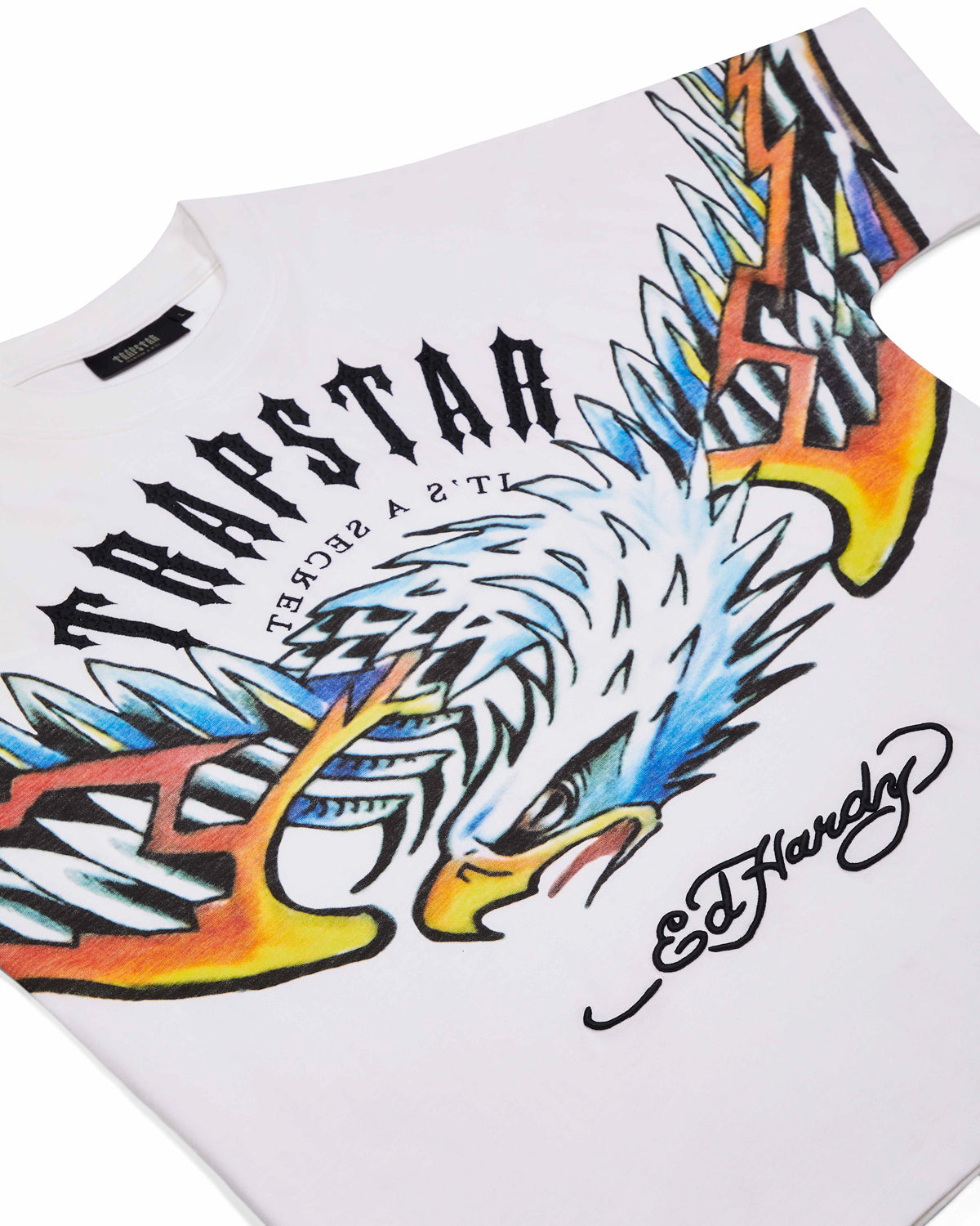 Trapstar x Ed Hardy Arched Eagle Tee - White