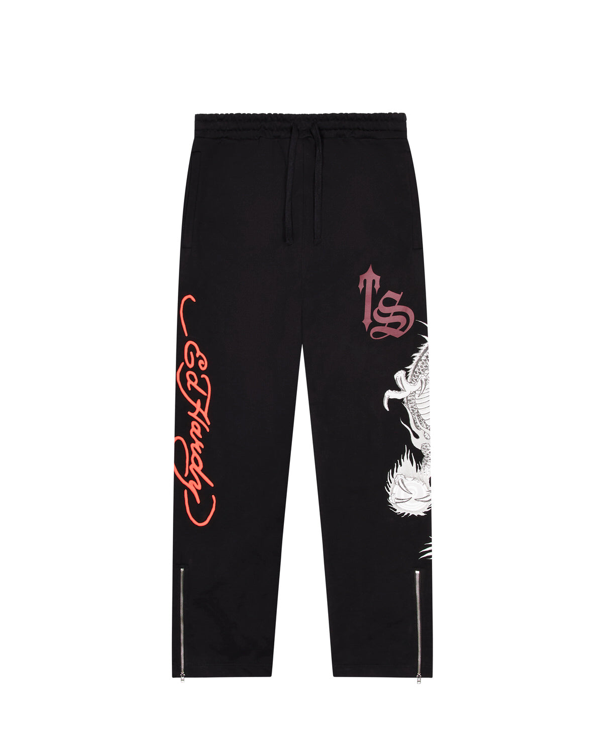 Trapstar x Ed Hardy Script Jogger - Black/Red