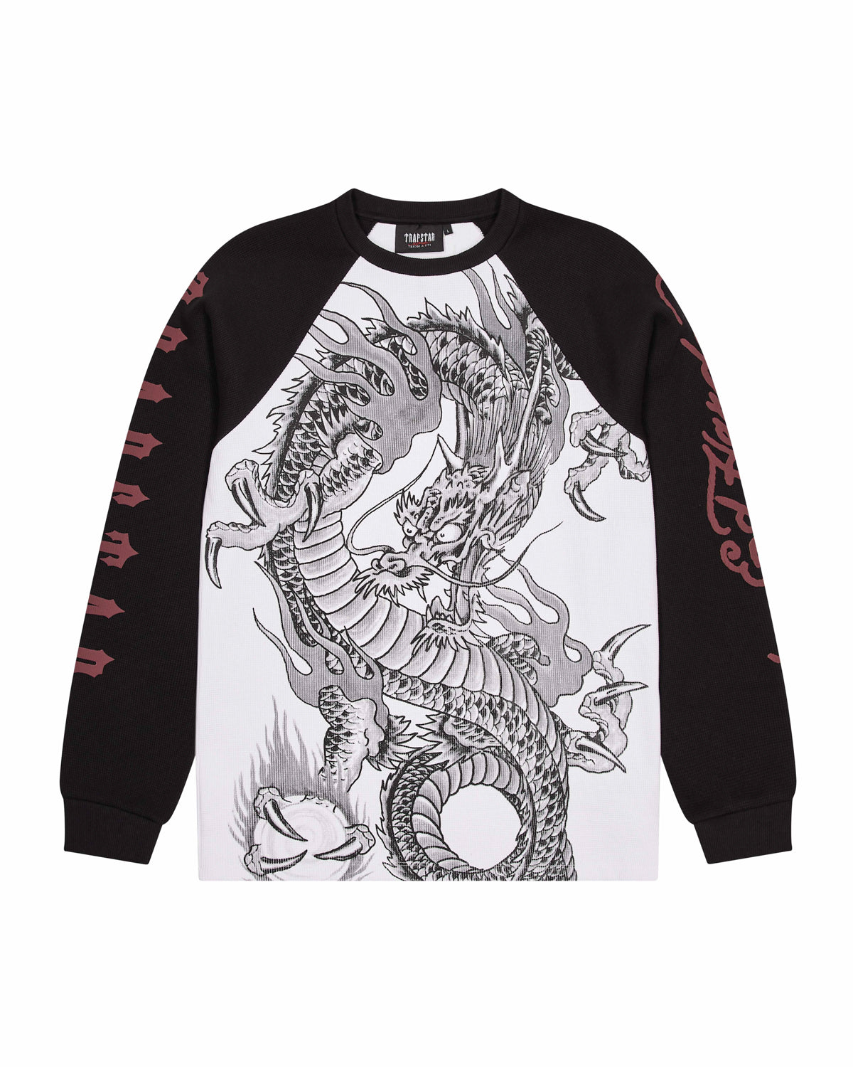 Trapstar x Ed Hardy Waffle LS Top - Black/White