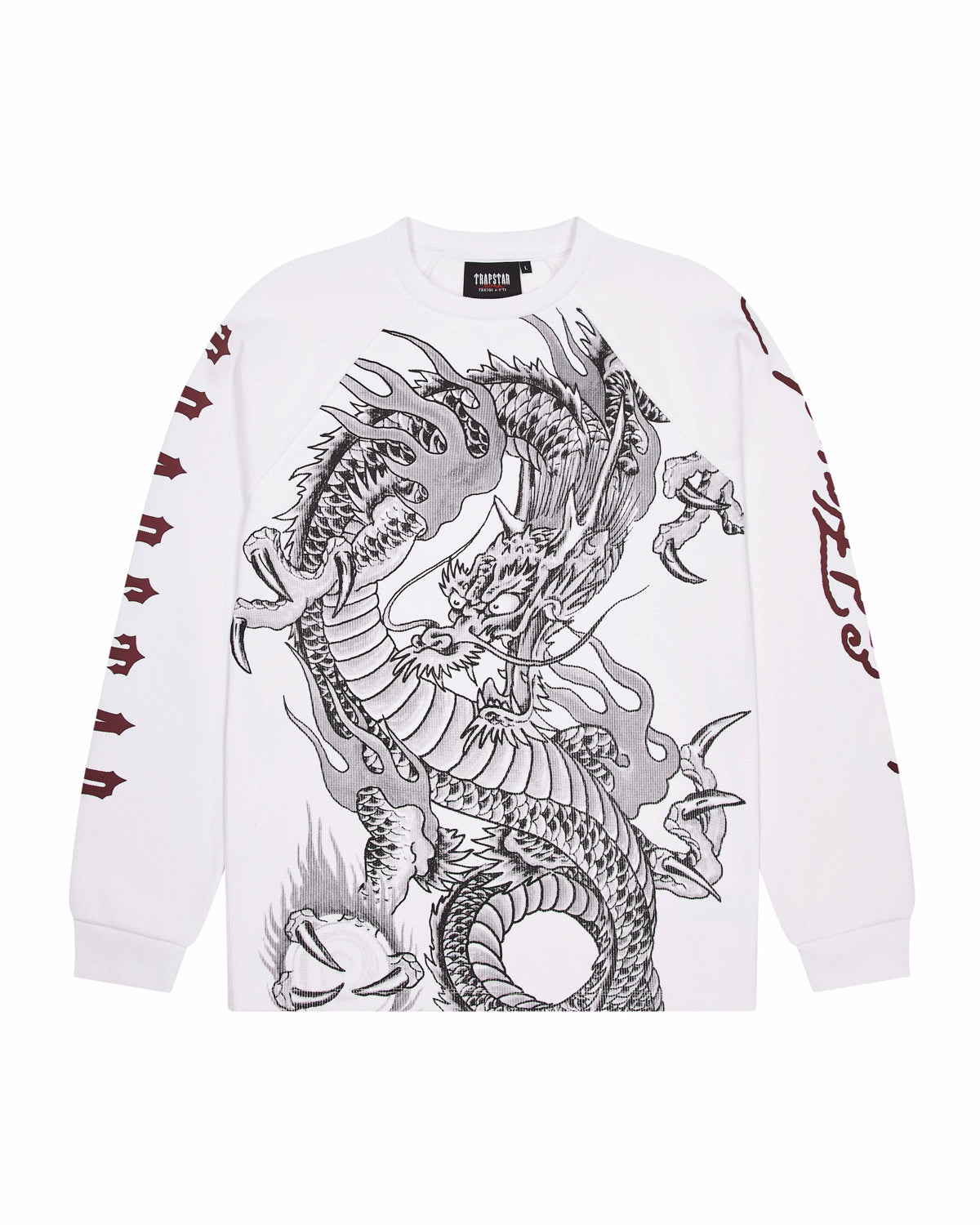 Trapstar x Ed Hardy Waffle LS Top - White