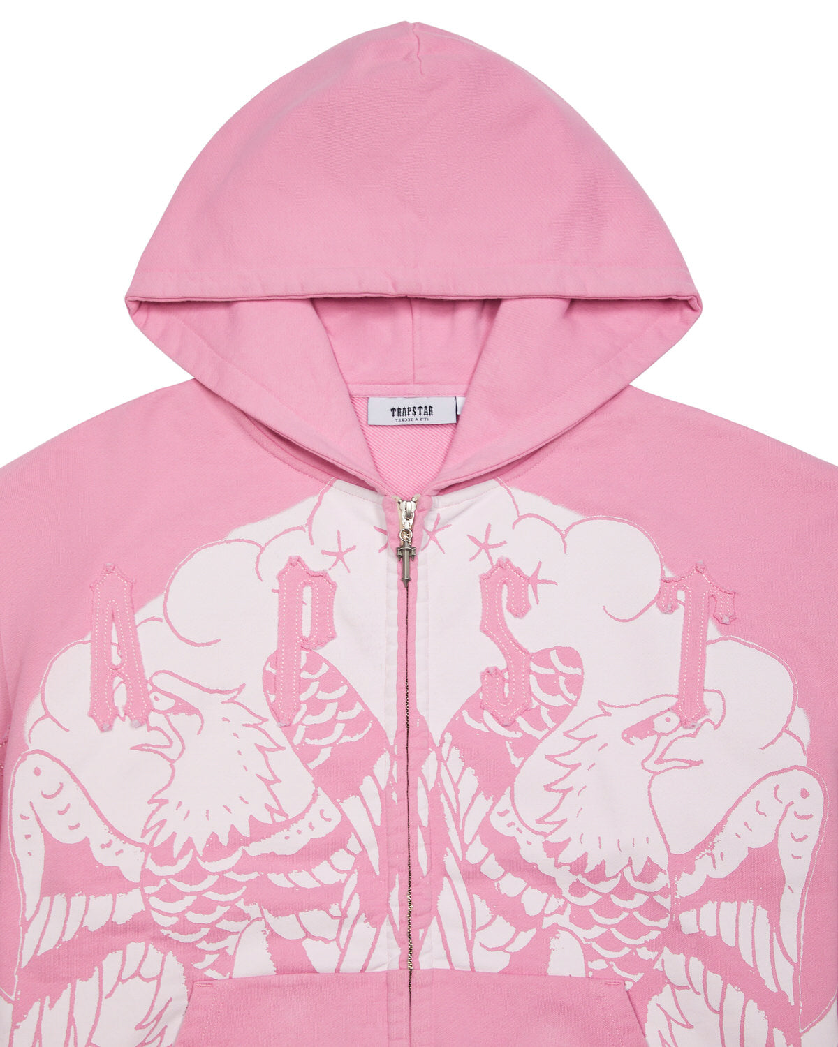 Trapstar x Ed Hardy Irongate Zip Through Hoodie - Pink