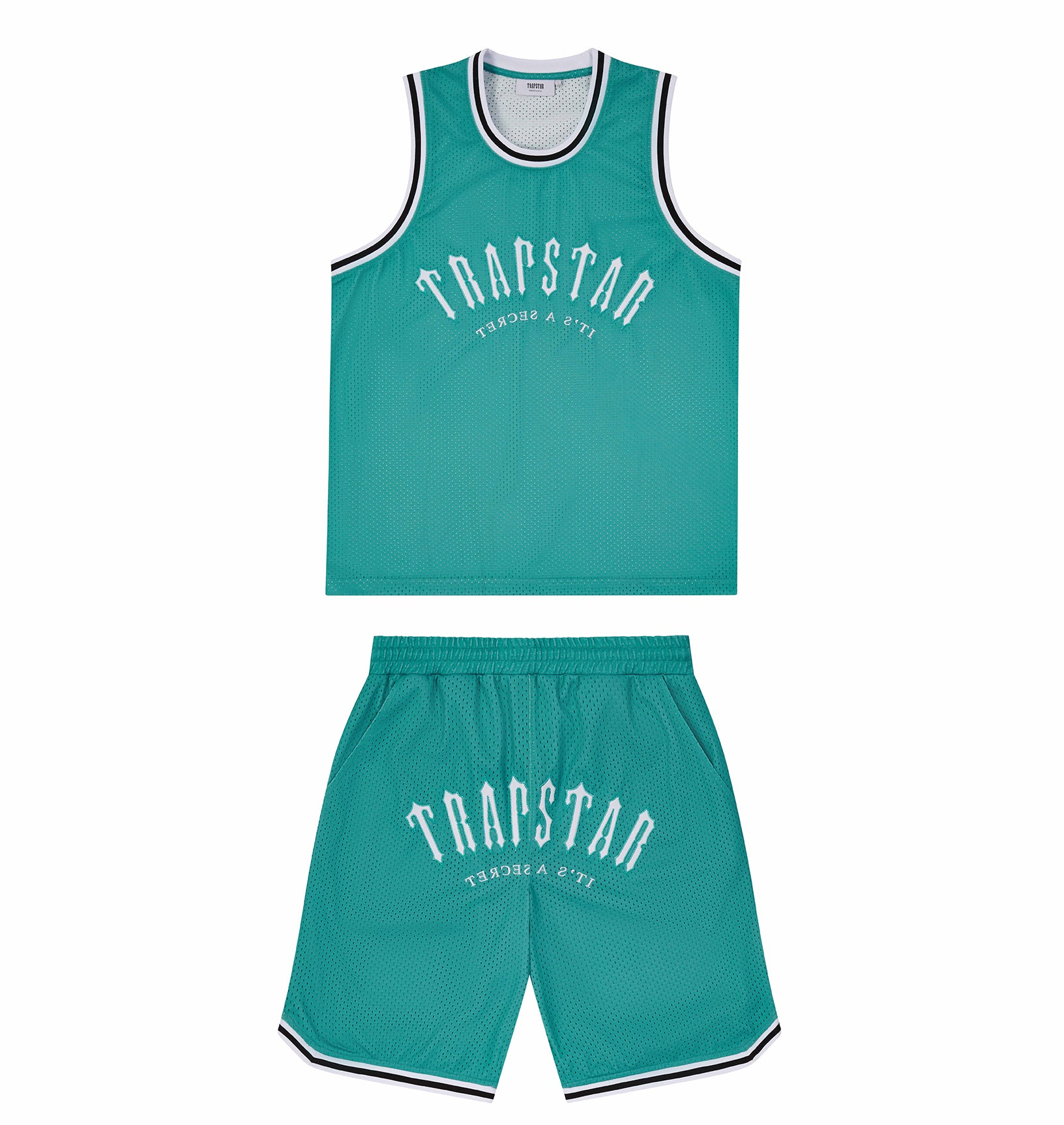 Irongate Arch Basketball Vest - Sea Blue/White – Trapstar London