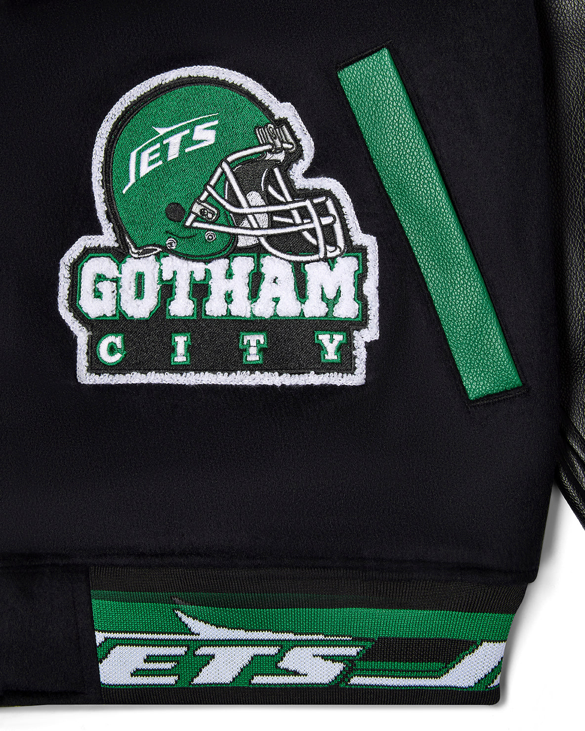 Trapstar x NFL Jets Varsity Jacket - Black