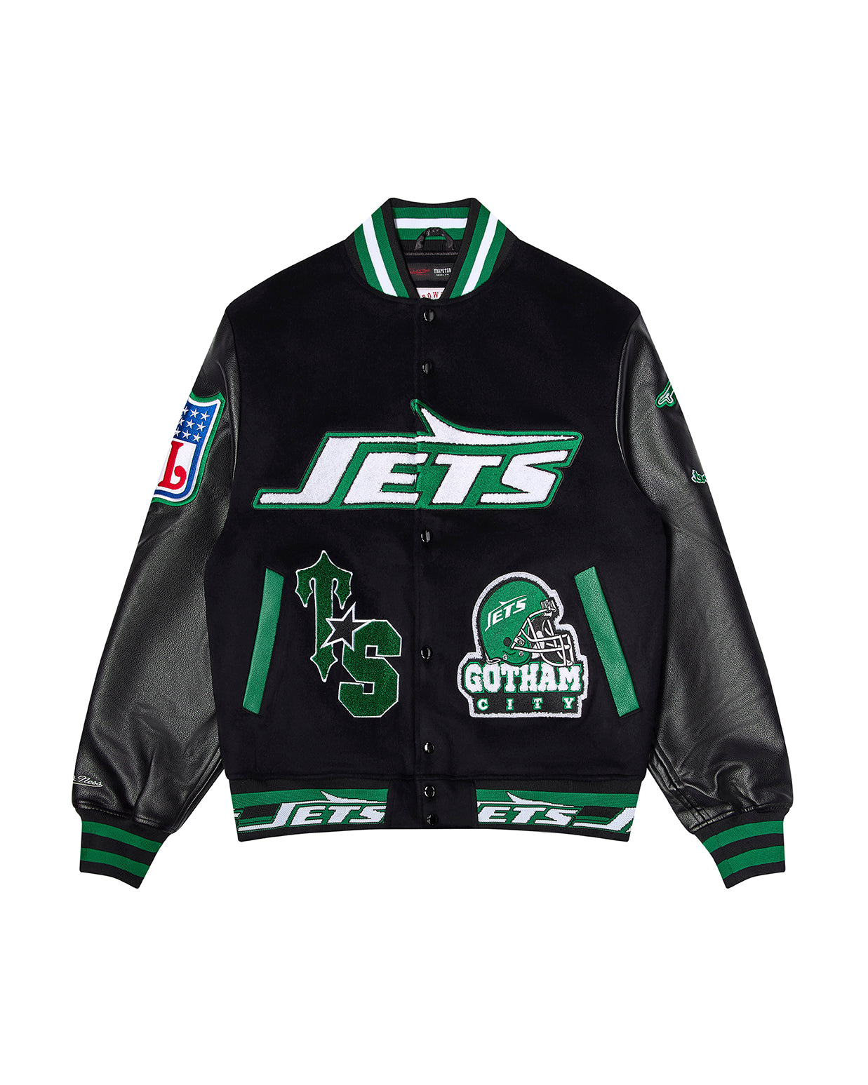 Trapstar x NFL Jets Varsity Jacket - Black