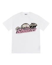 Load image into Gallery viewer, Shooters Chenille T-Shirt - White/Pink