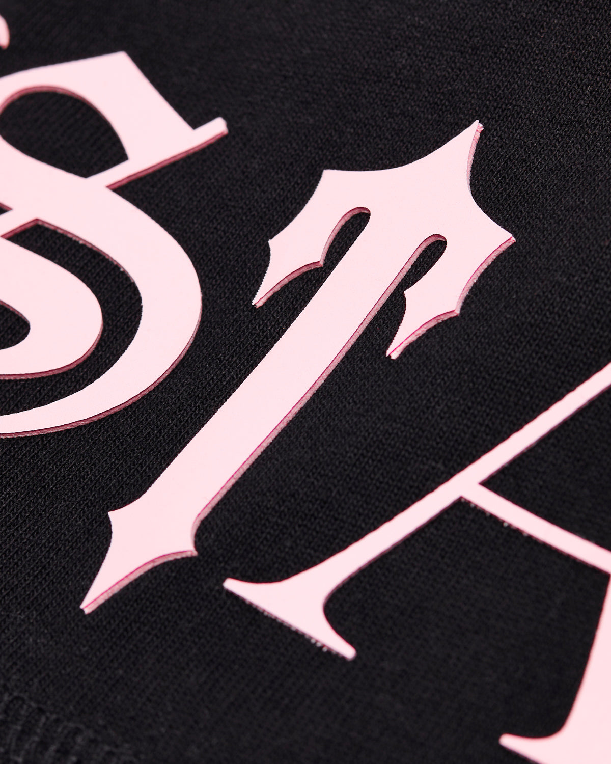 Script Tee - Black/Pink