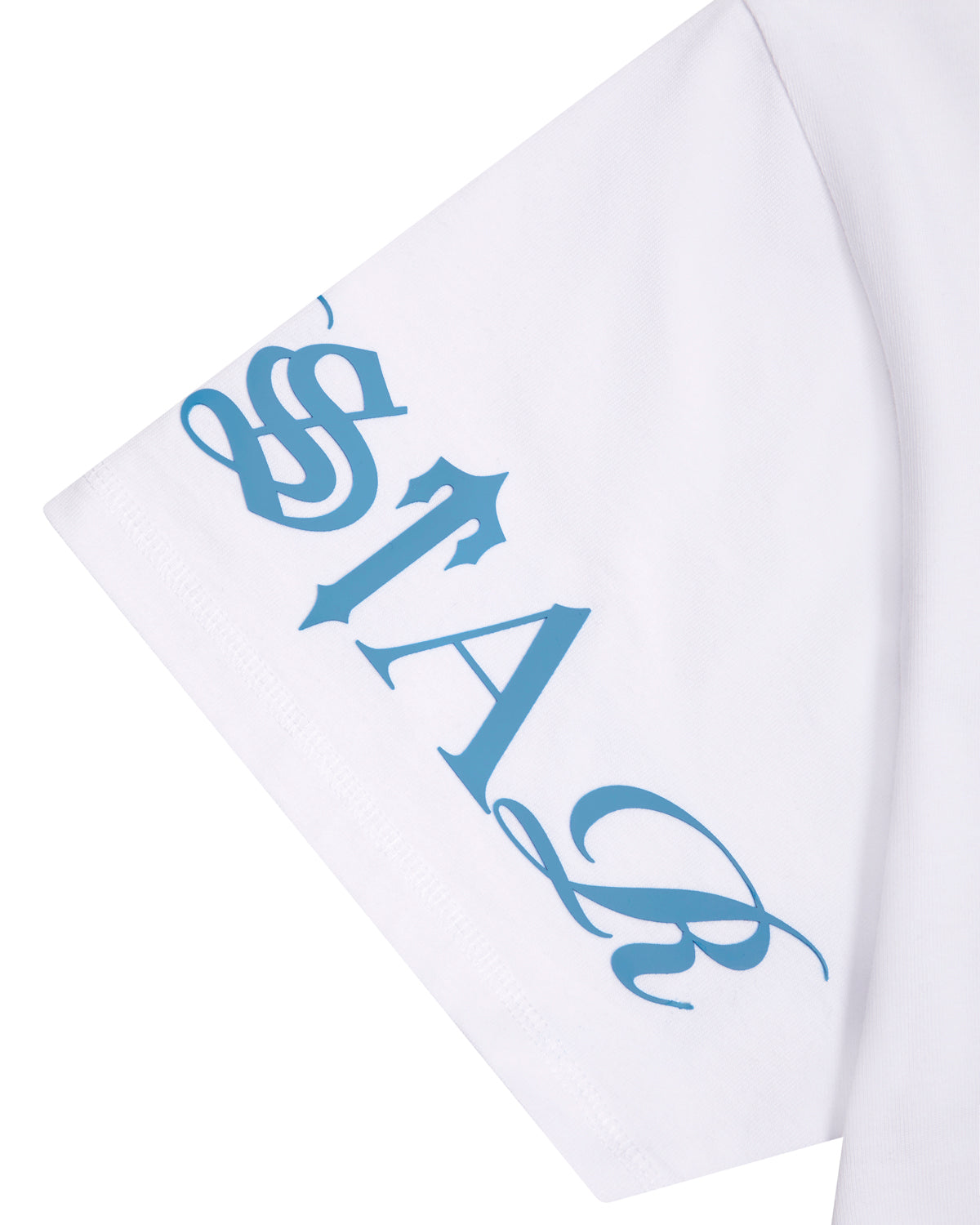 Script Tee - White/Blue