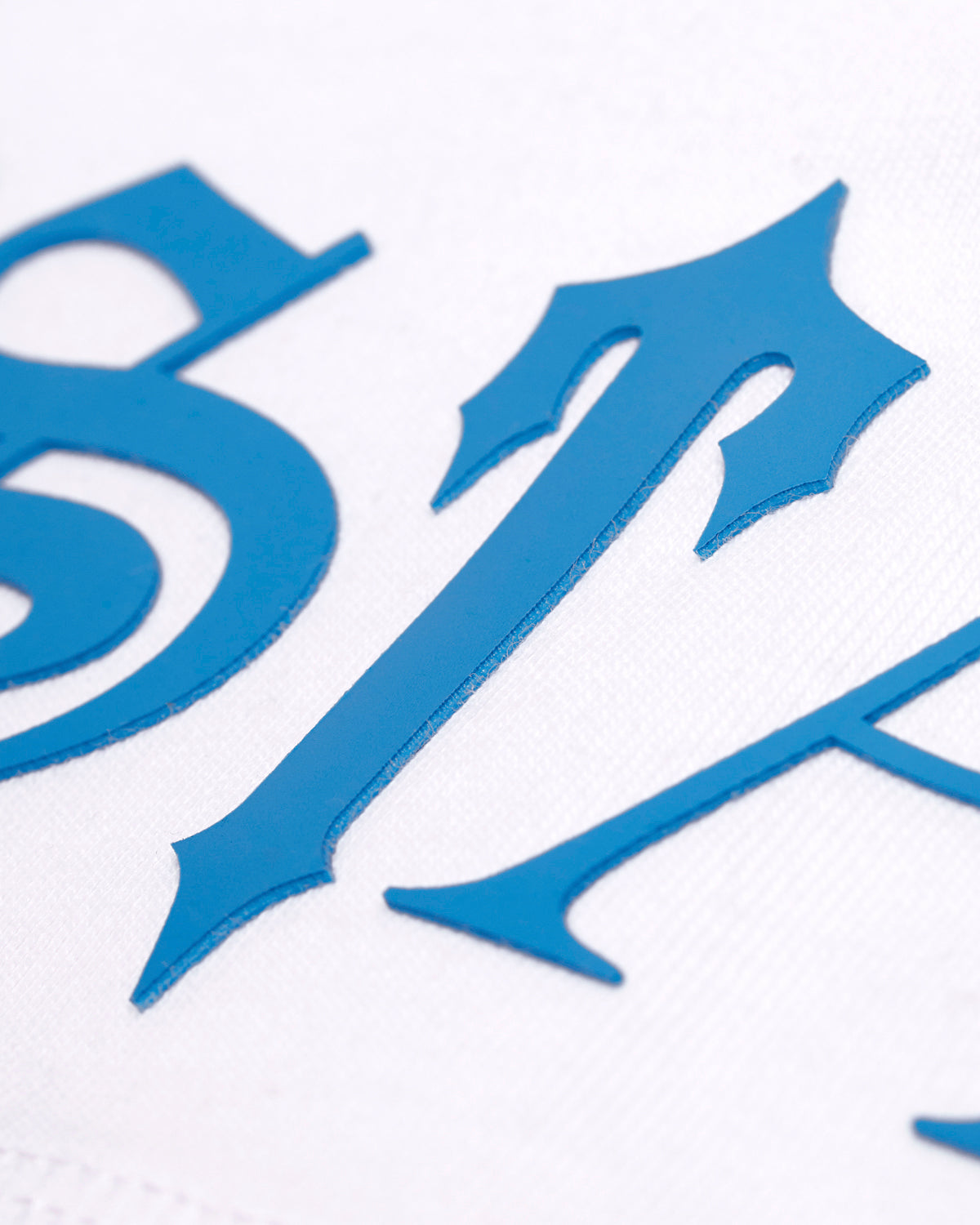 Script Tee - White/Blue