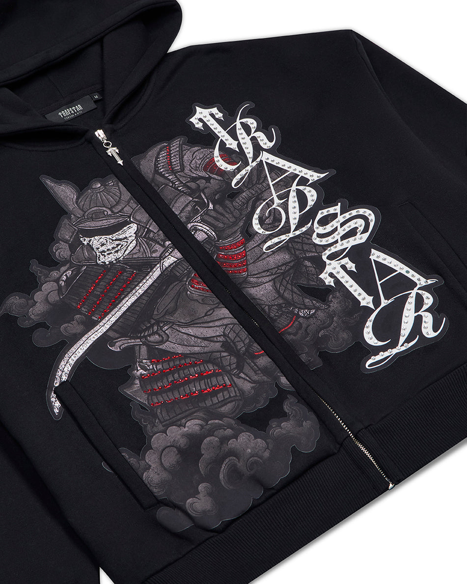 Samurai Diamanté Hoodie - Black