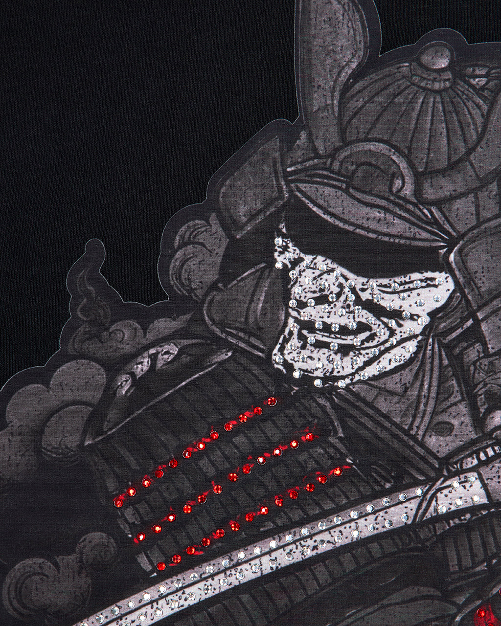Samurai Diamanté Hoodie - Black
