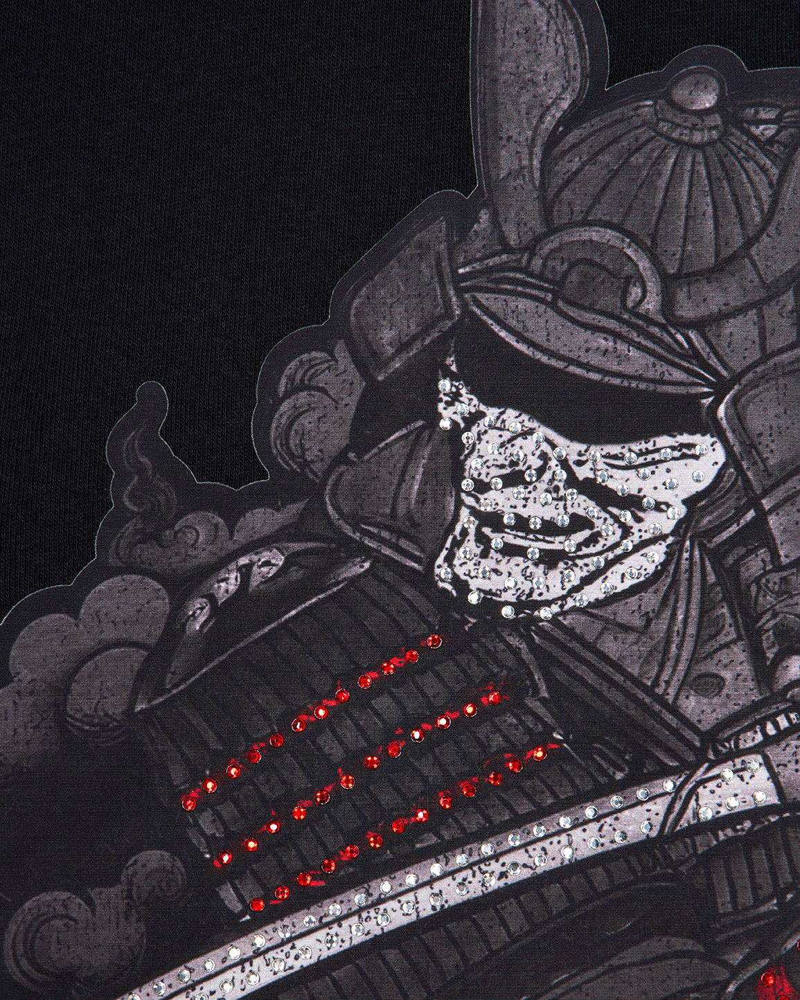 Samurai Diamanté Hoodie - Black