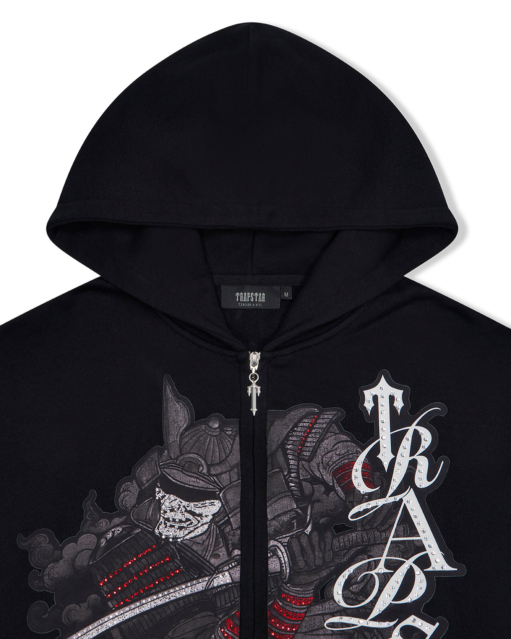 Samurai Diamanté Hoodie - Black