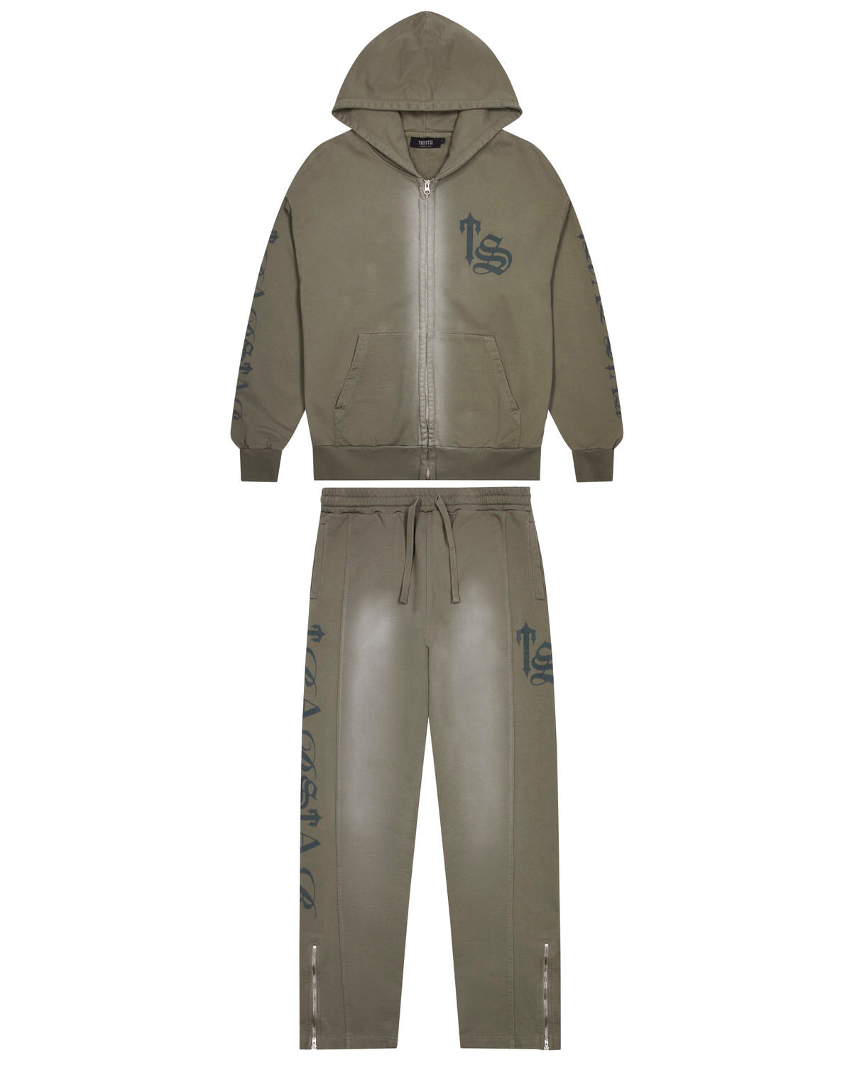 Script Spray Tracksuit - Dark Khaki