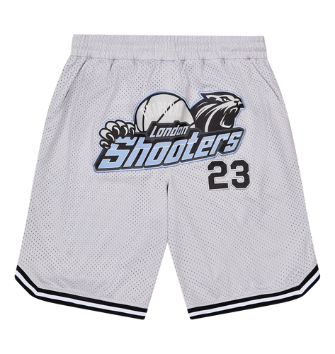 Shooters SS23 Basketball Shorts - Grey/Blue