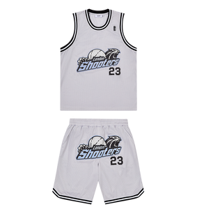 Shooters SS23 Basketball Vest - Grey/Blue