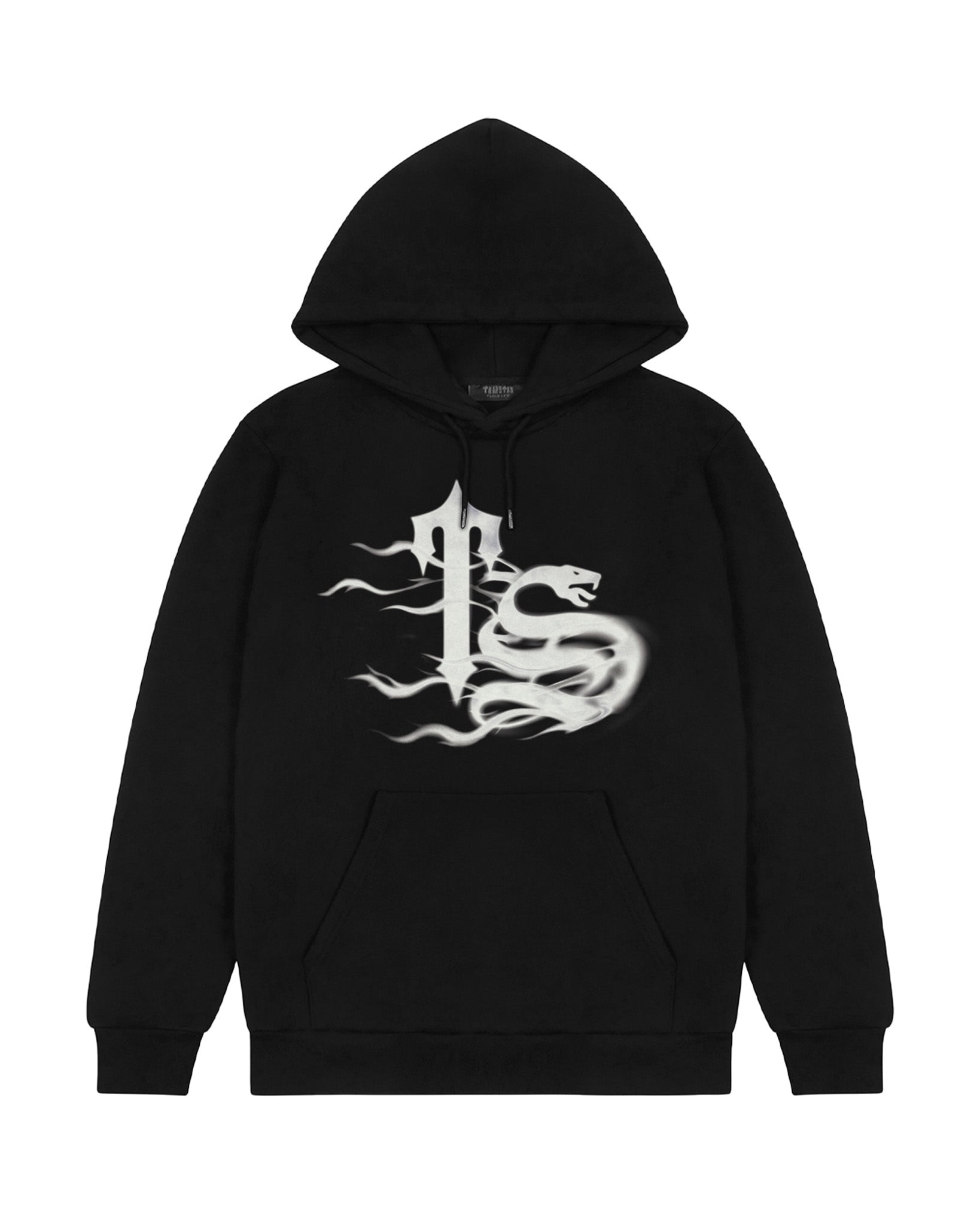 Trapstar TS Flame Print Hoodie - Black