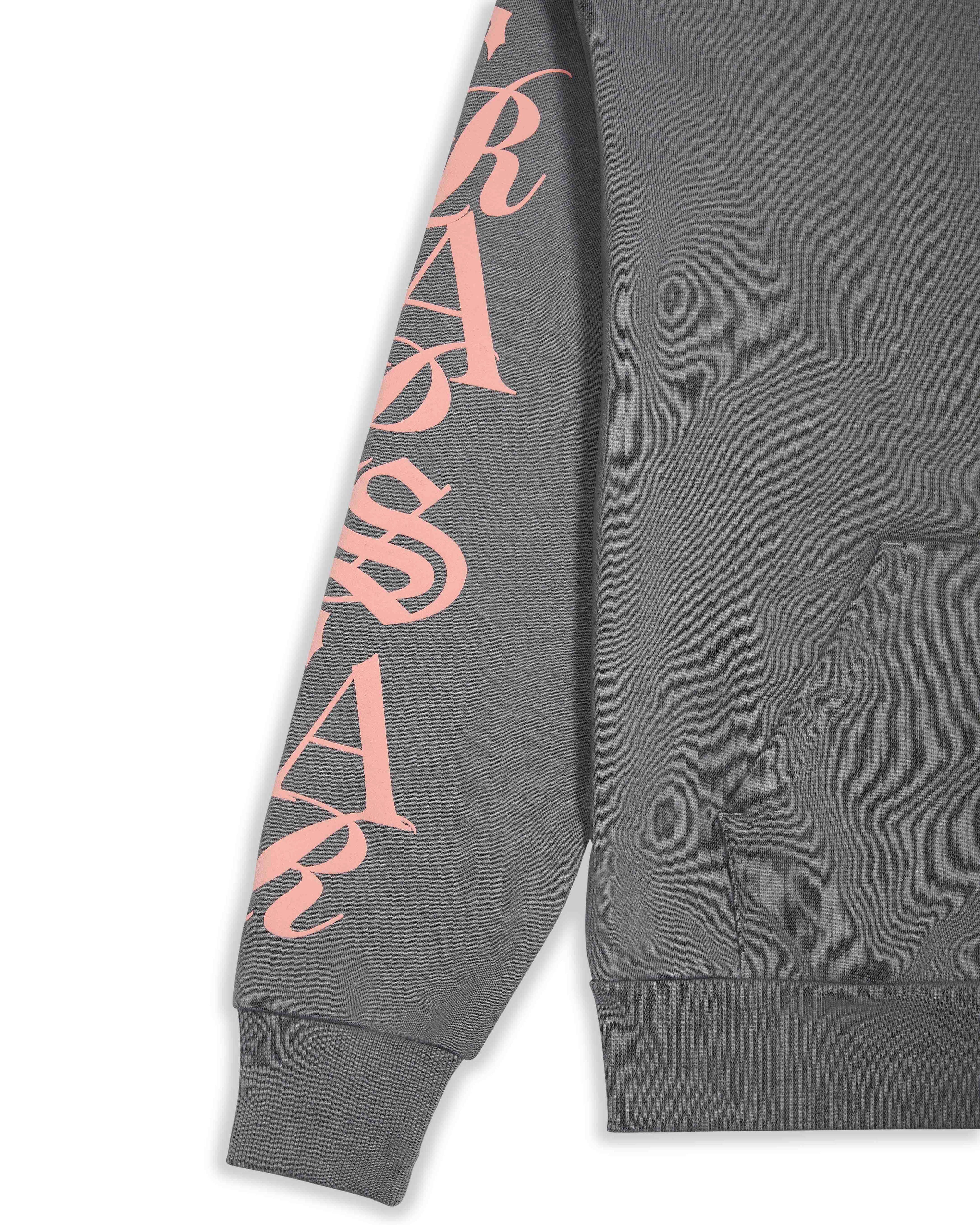 Script Hoodie 2.0 - Grey/Pink