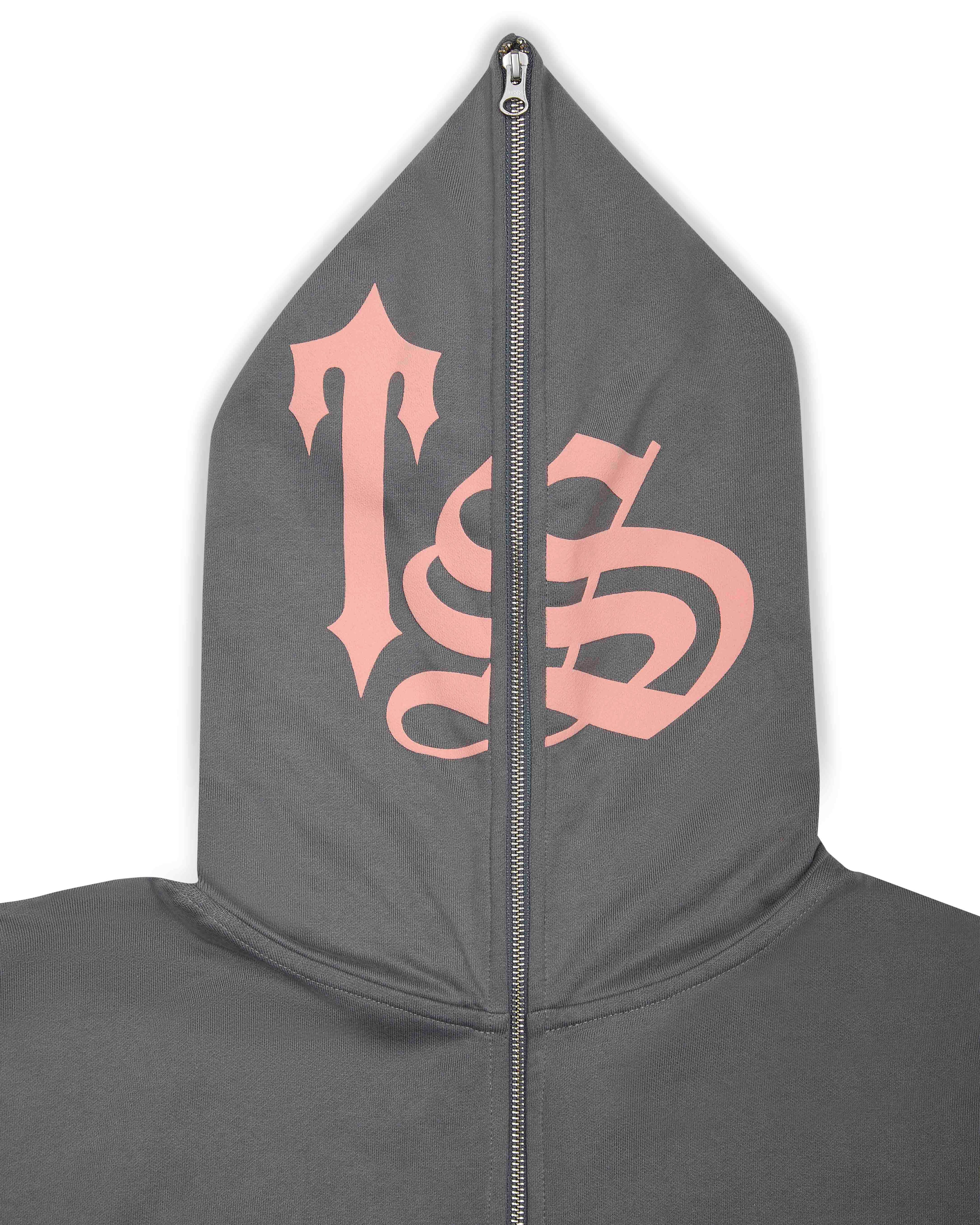 Script Hoodie 2.0 - Grey/Pink