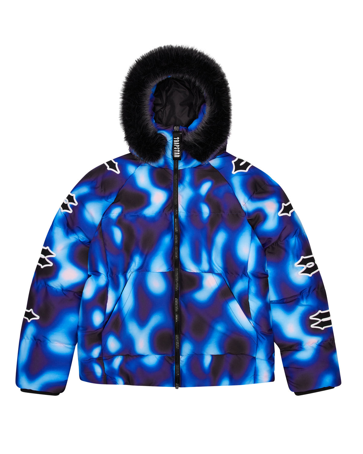 Trapstar Irongate Hooded Sleeve Puffer - Black/Blue