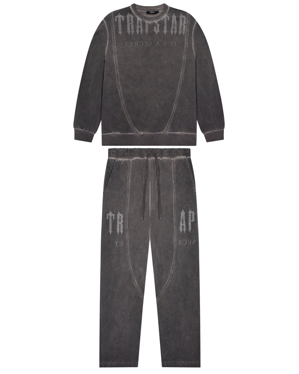 Deconstructed Decoded Oil Wash Tracksuit - Grey*