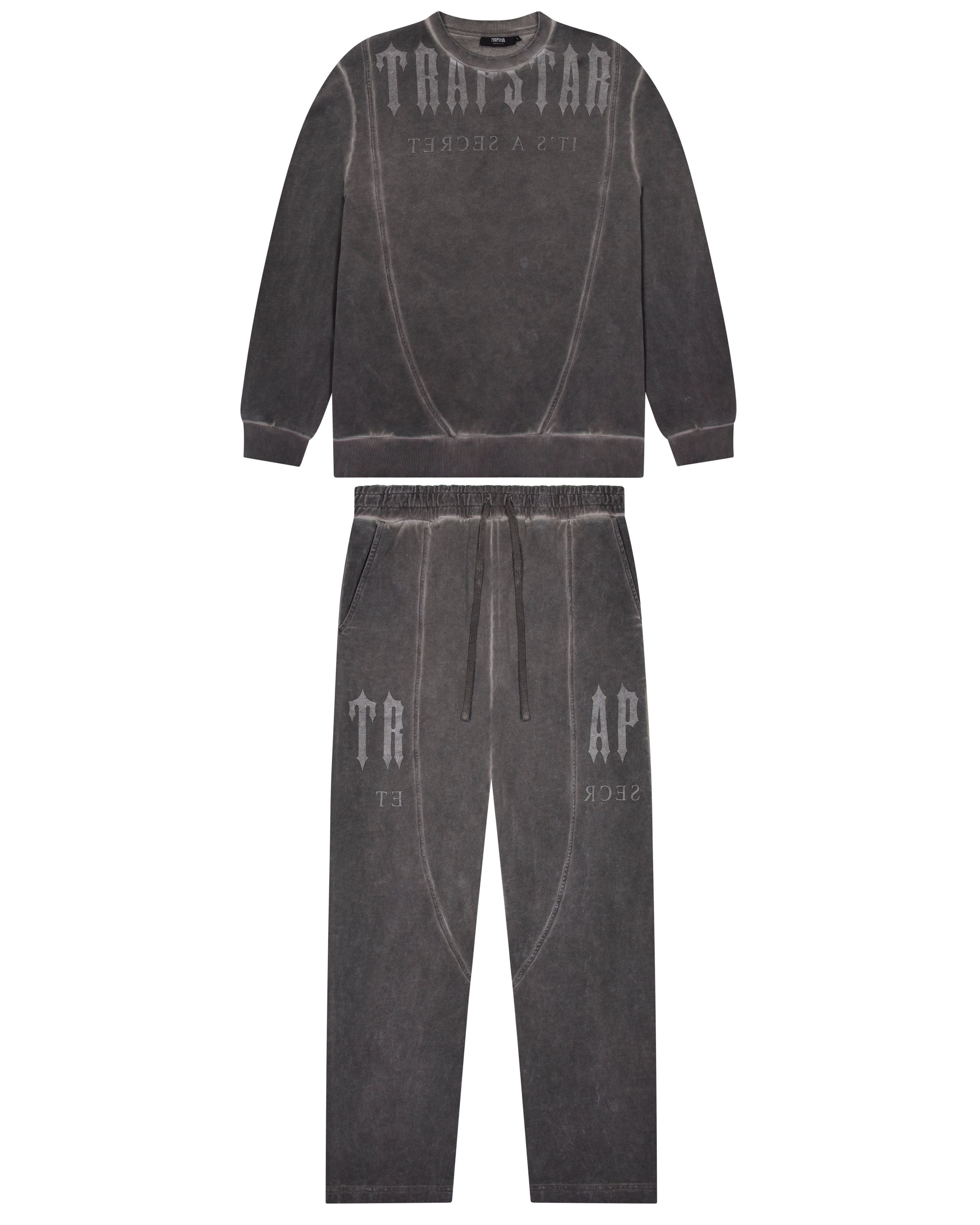 Deconstructed Decoded Oil Wash Tracksuit - Grey