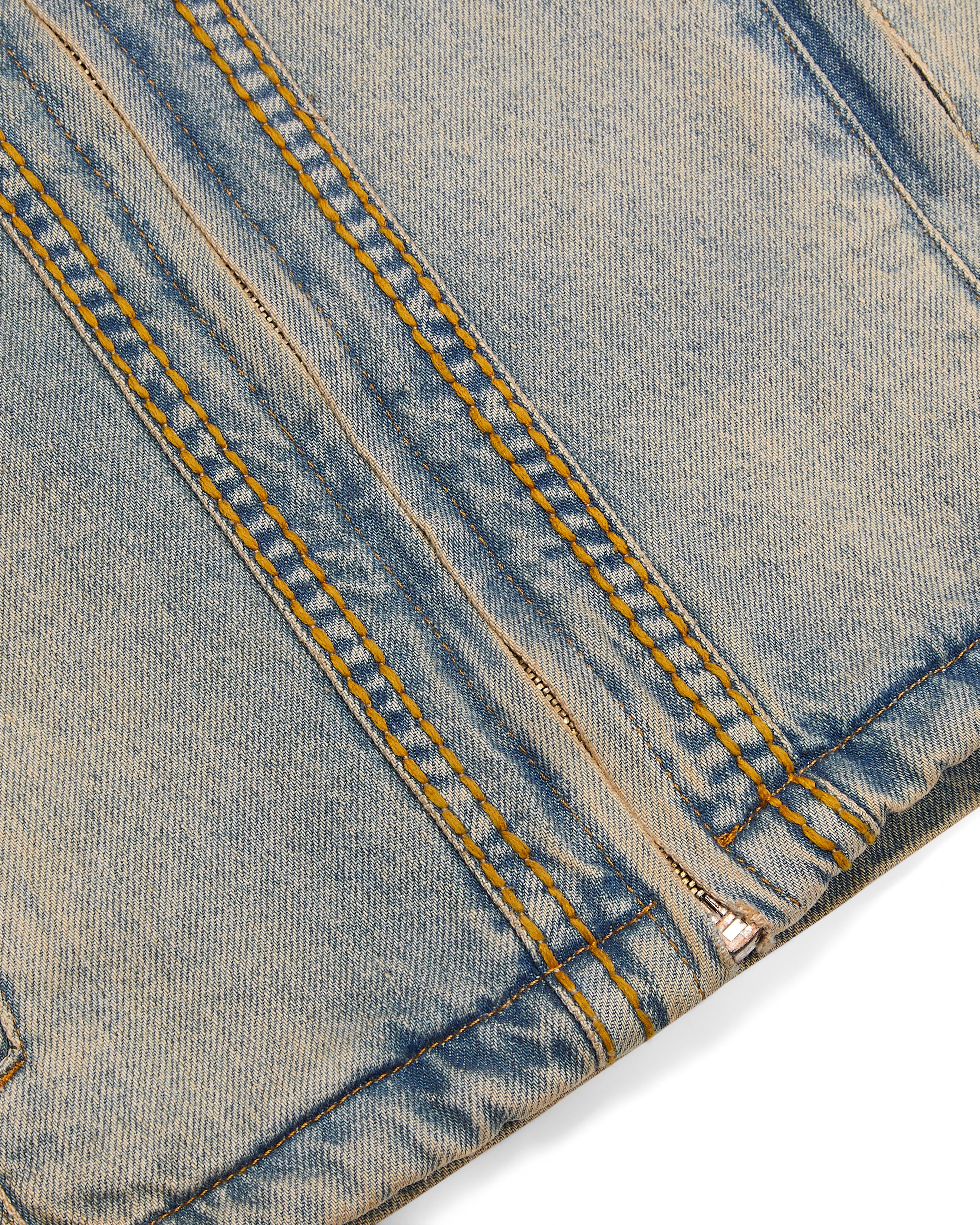 Trapstar Irongate Denim Motocross Jacket - Sandy Blue