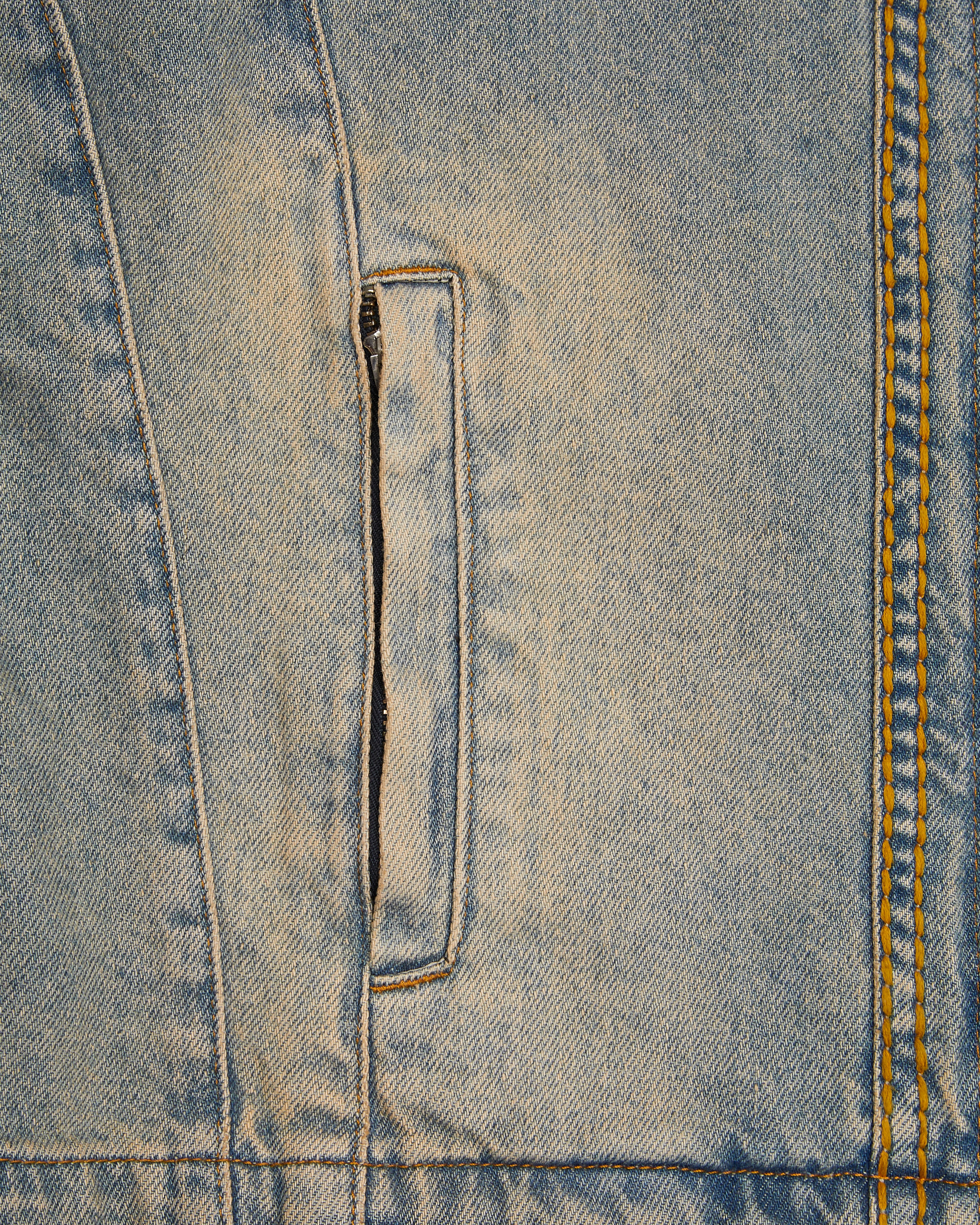 Trapstar Irongate Denim Motocross Jacket - Sandy Blue