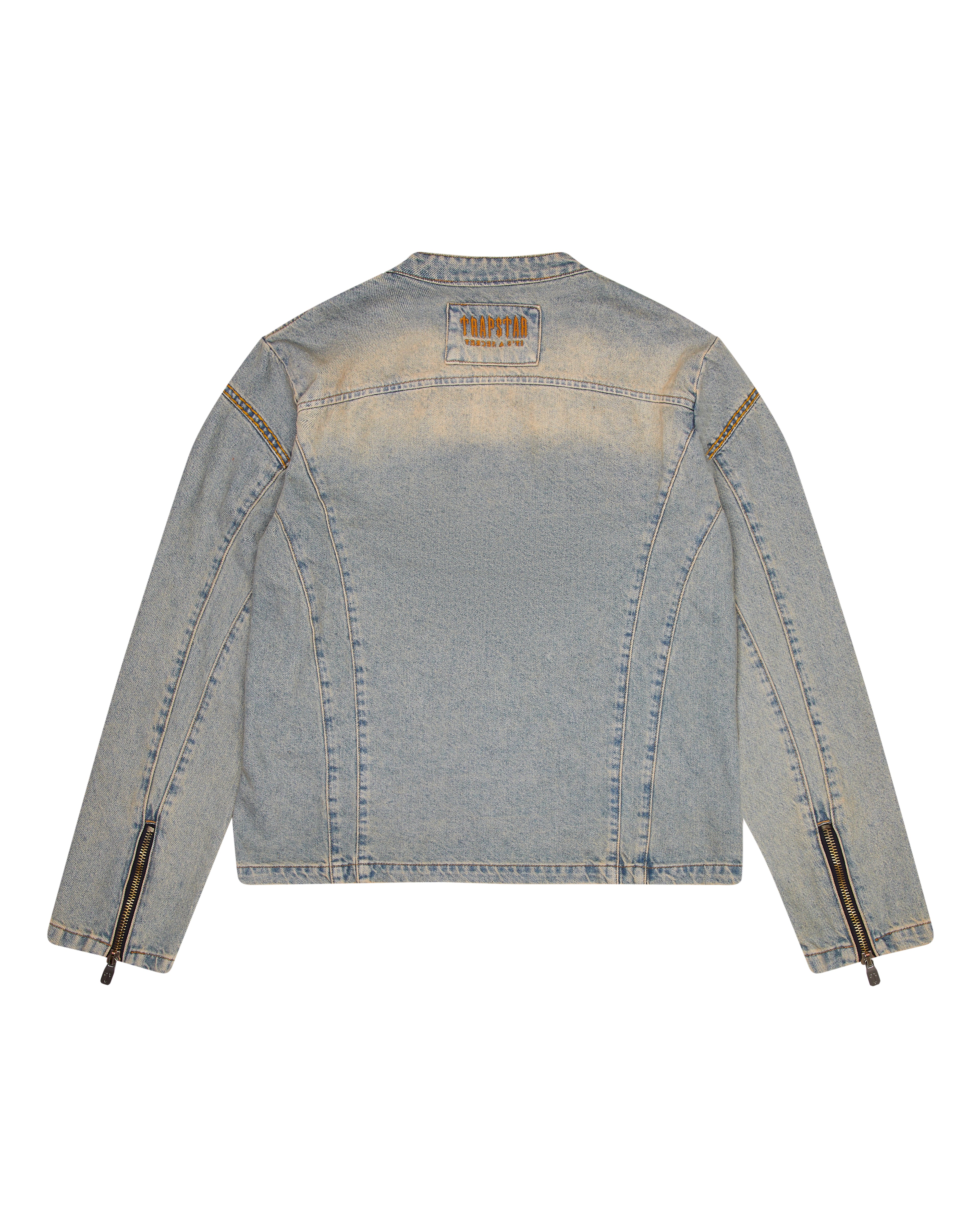 Trapstar Irongate Denim Motocross Jacket - Sandy Blue