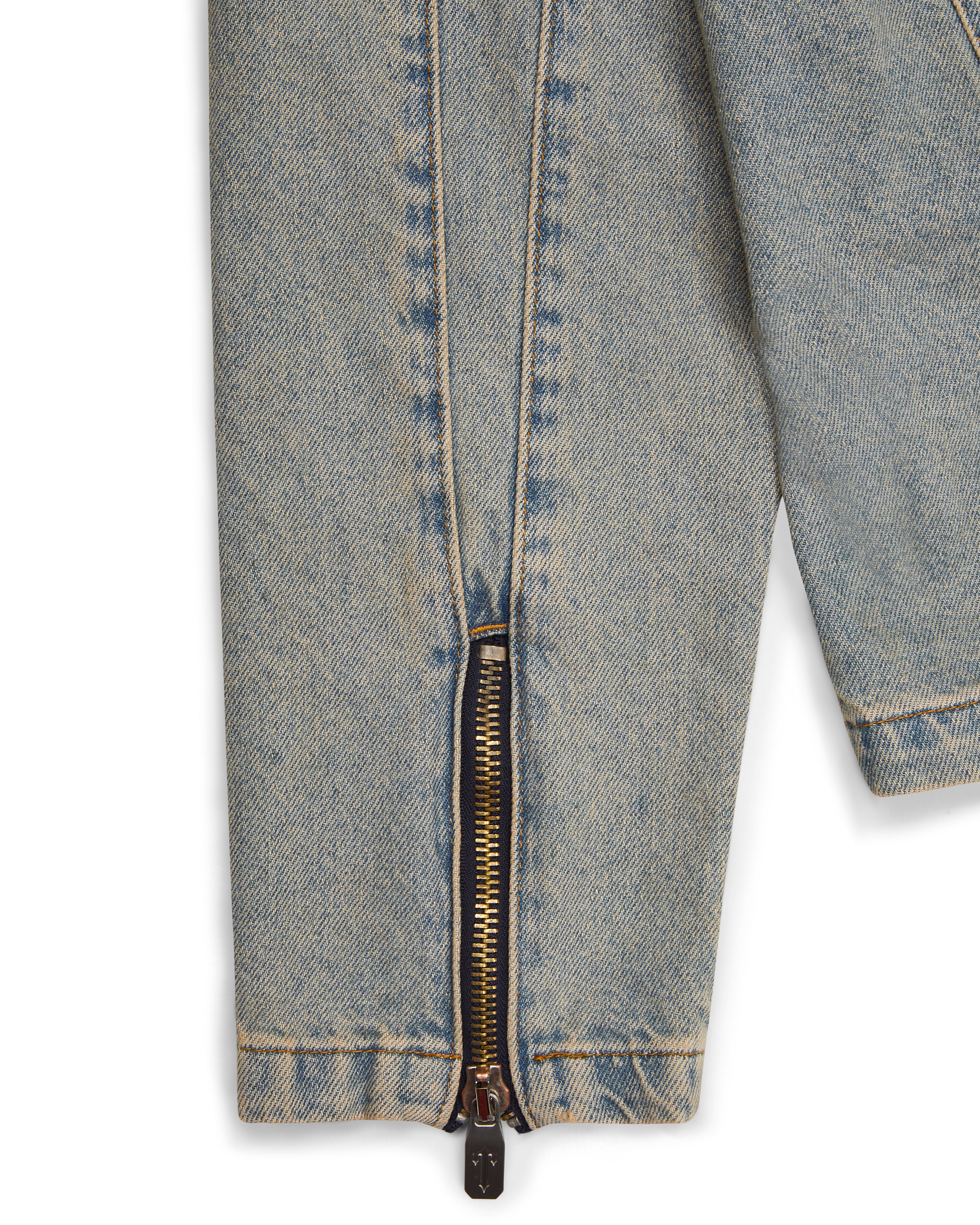 Trapstar Irongate Denim Motocross Jacket - Sandy Blue