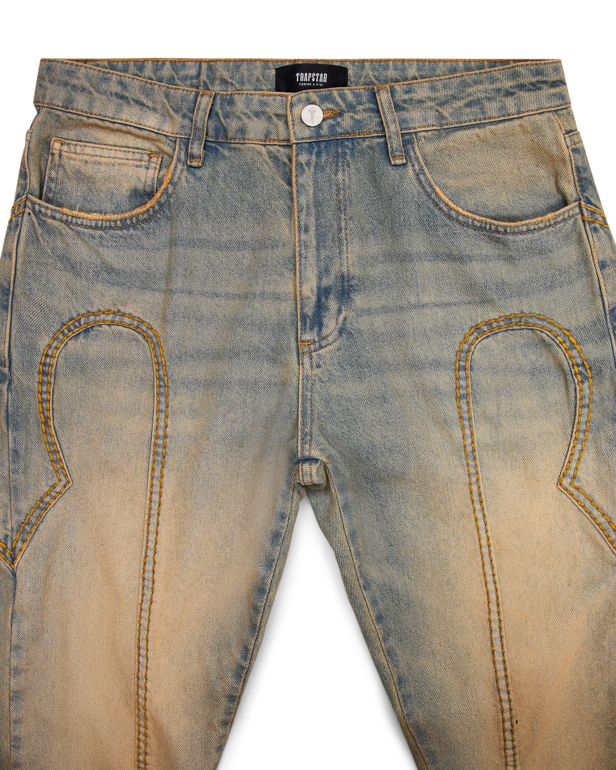 Irongate Panel Denim Jeans - Sandy Blue