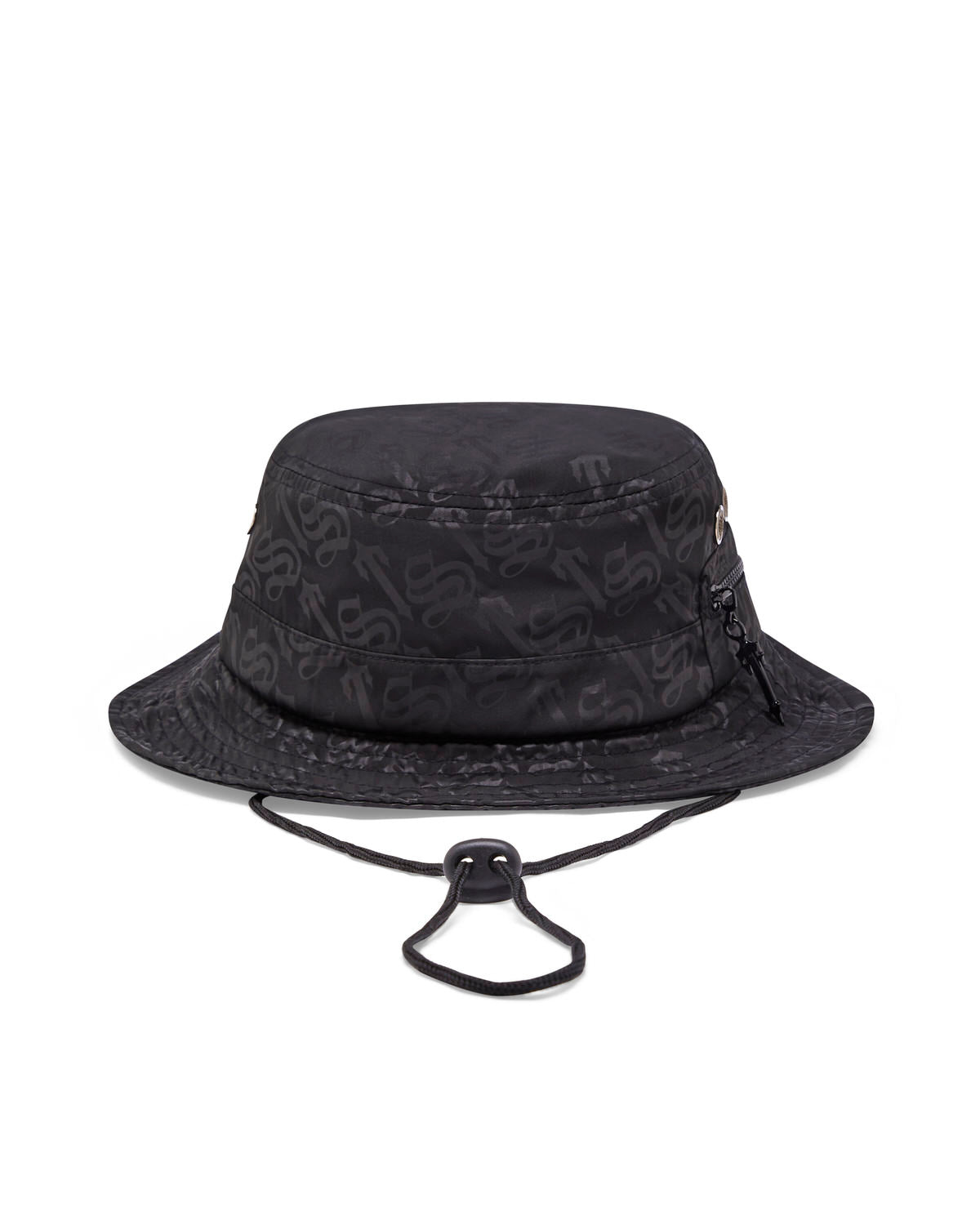 TS Monogram Bucket Hat - Black