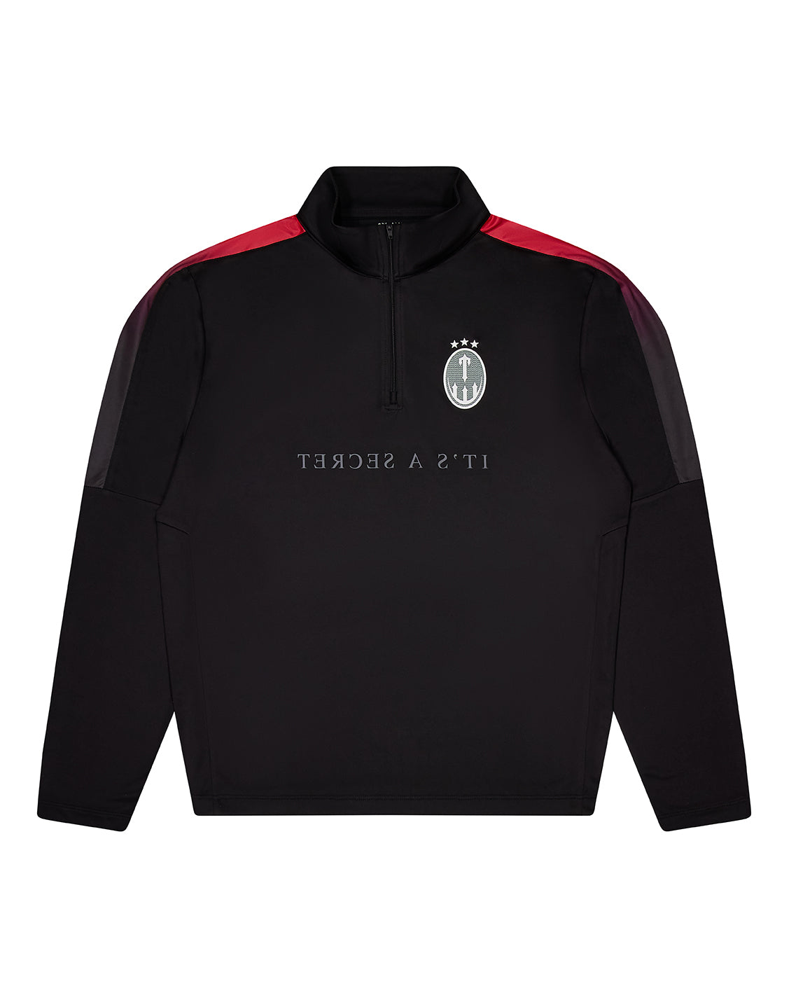 Half Zip Training Top - Black/Red