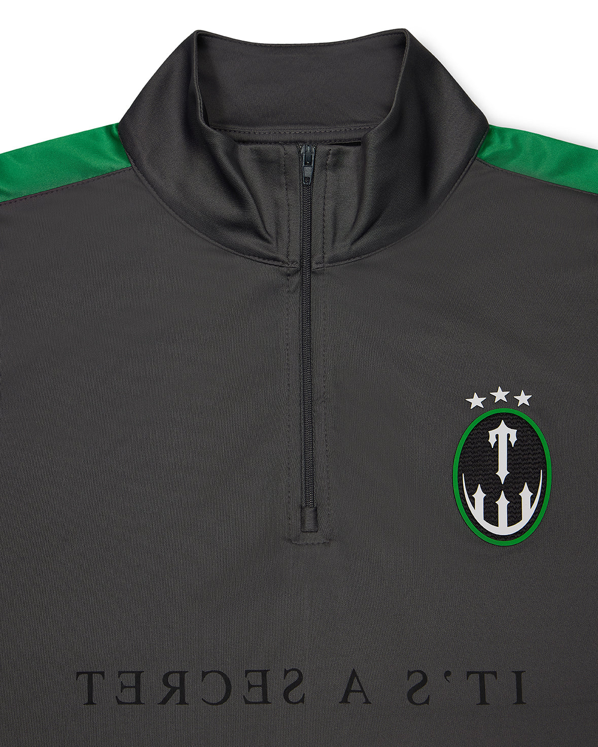 Half Zip Training Top - Grey/Green