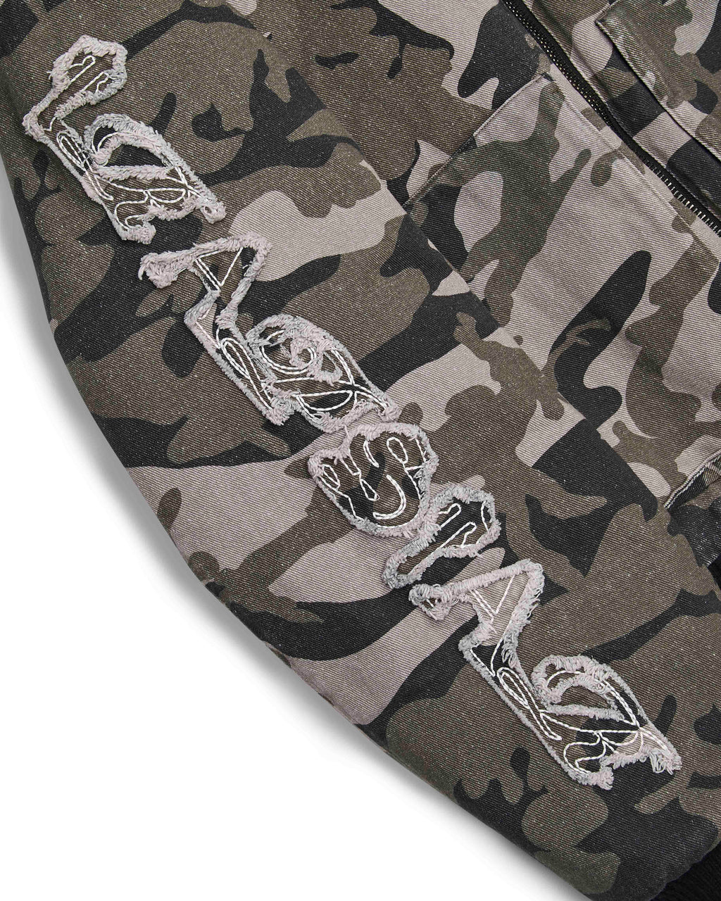 Camo Bomber Jacket - Khaki/Orange*