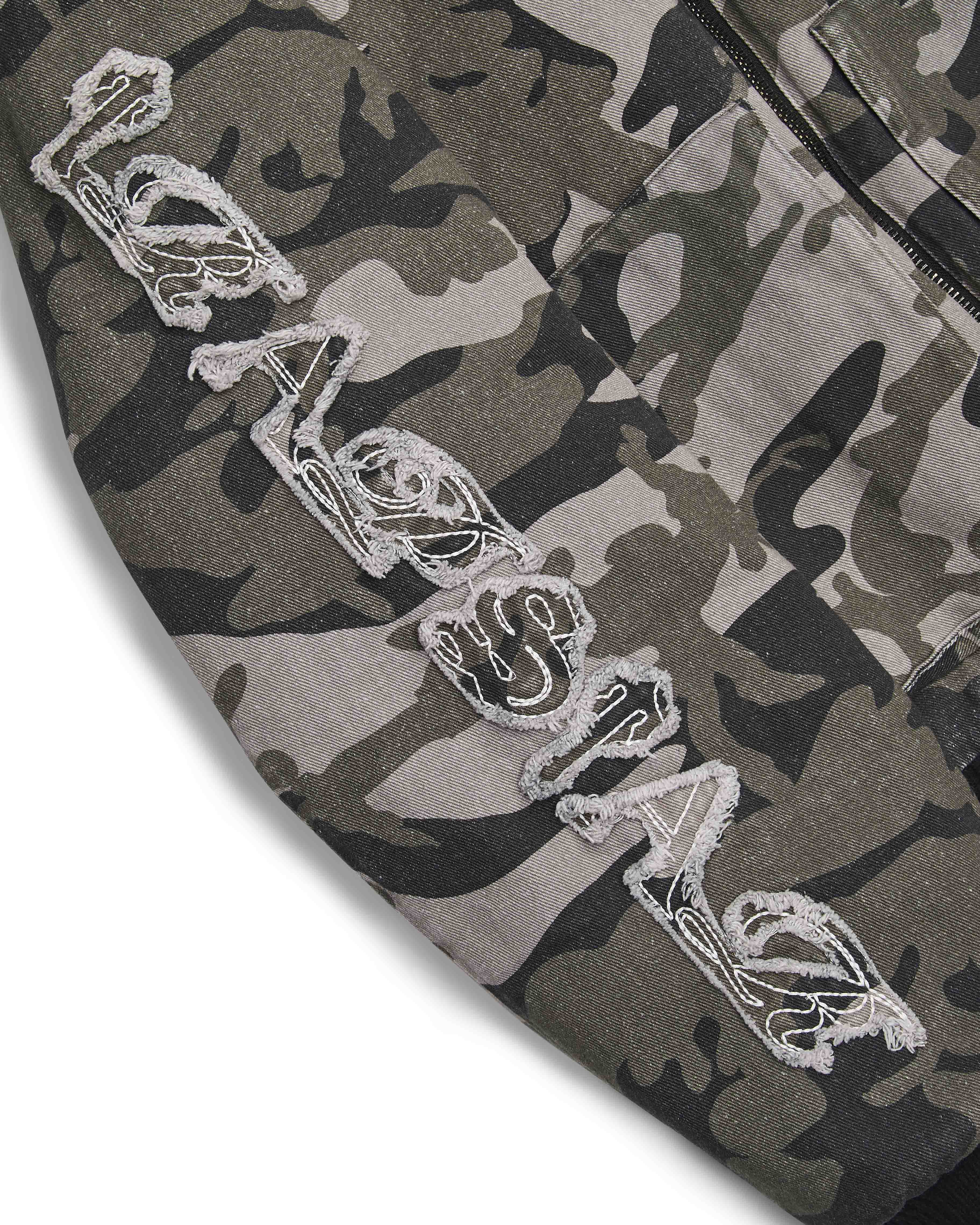 Camo Bomber Jacket - Khaki/Orange*