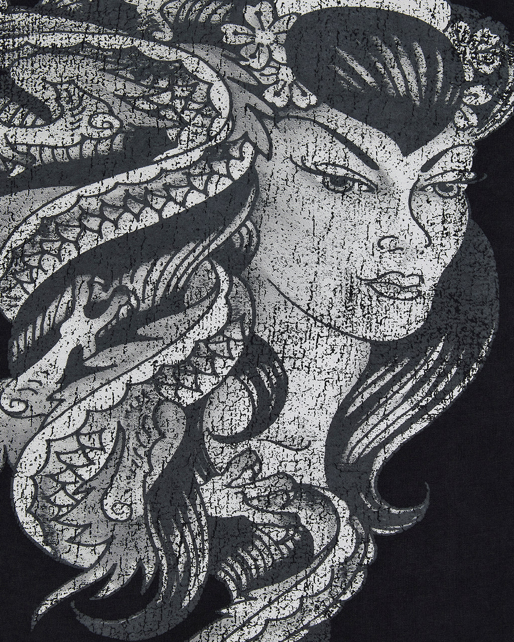 Trapstar x Ed Hardy Medusa LS Tee - Black/White