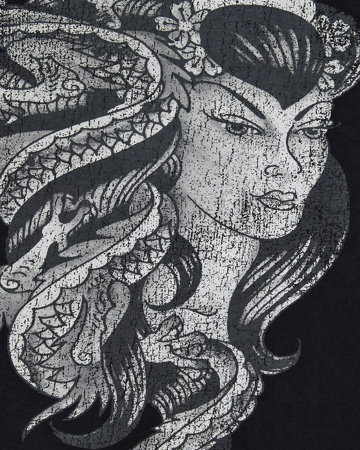 Trapstar x Ed Hardy Medusa LS Tee - Black/White