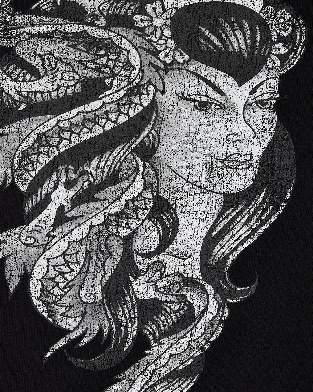 Trapstar x Ed Hardy Medusa LS Tee - Washed Black/Camo