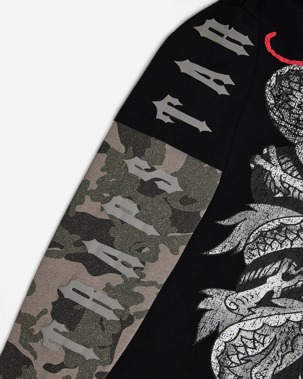 Trapstar x Ed Hardy Medusa LS Tee - Washed Black/Camo