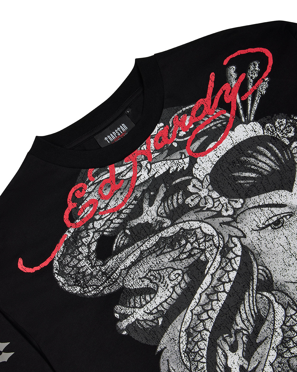 Trapstar x Ed Hardy Medusa LS Tee - Washed Black/Camo