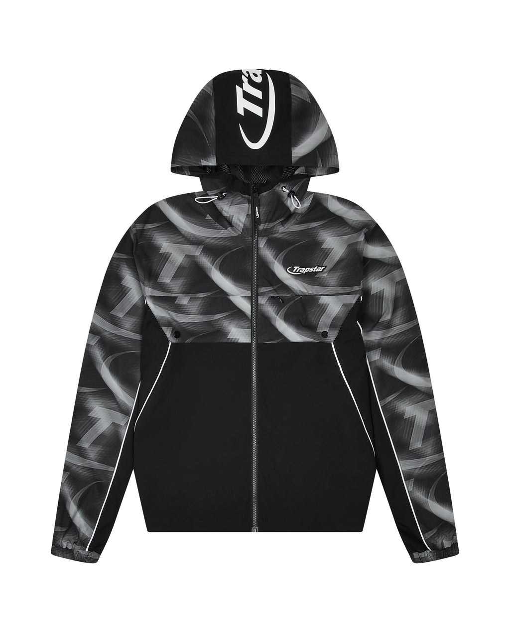 Hyperdrive Print Windbreaker- Black