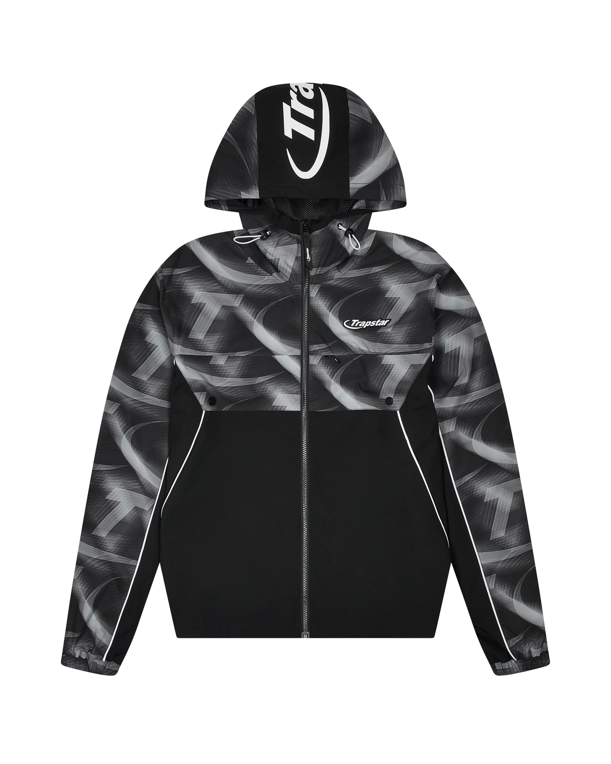 Hyperdrive Print Windbreaker- Black