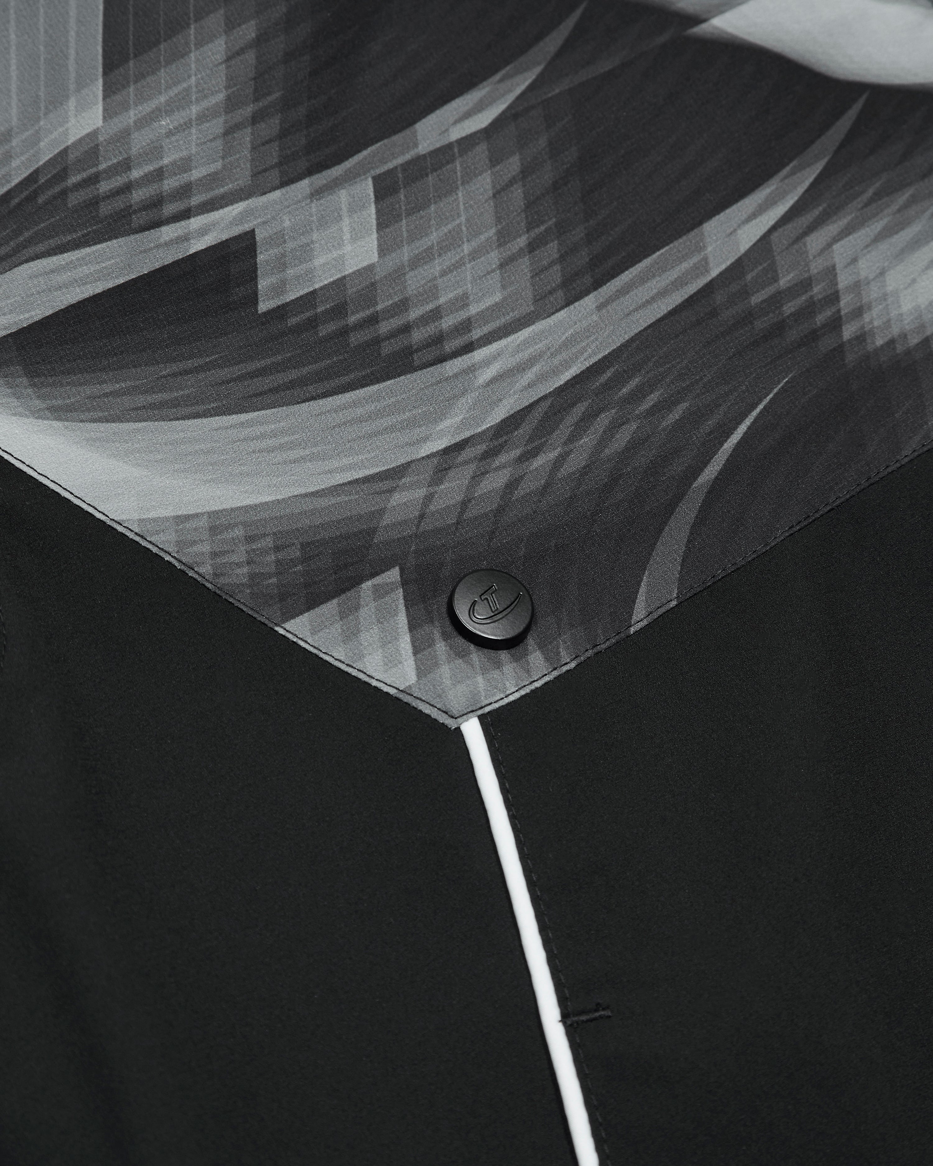 Hyperdrive Print Windbreaker- Black