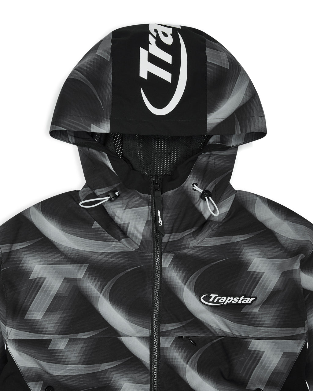 Hyperdrive Print Windbreaker- Black