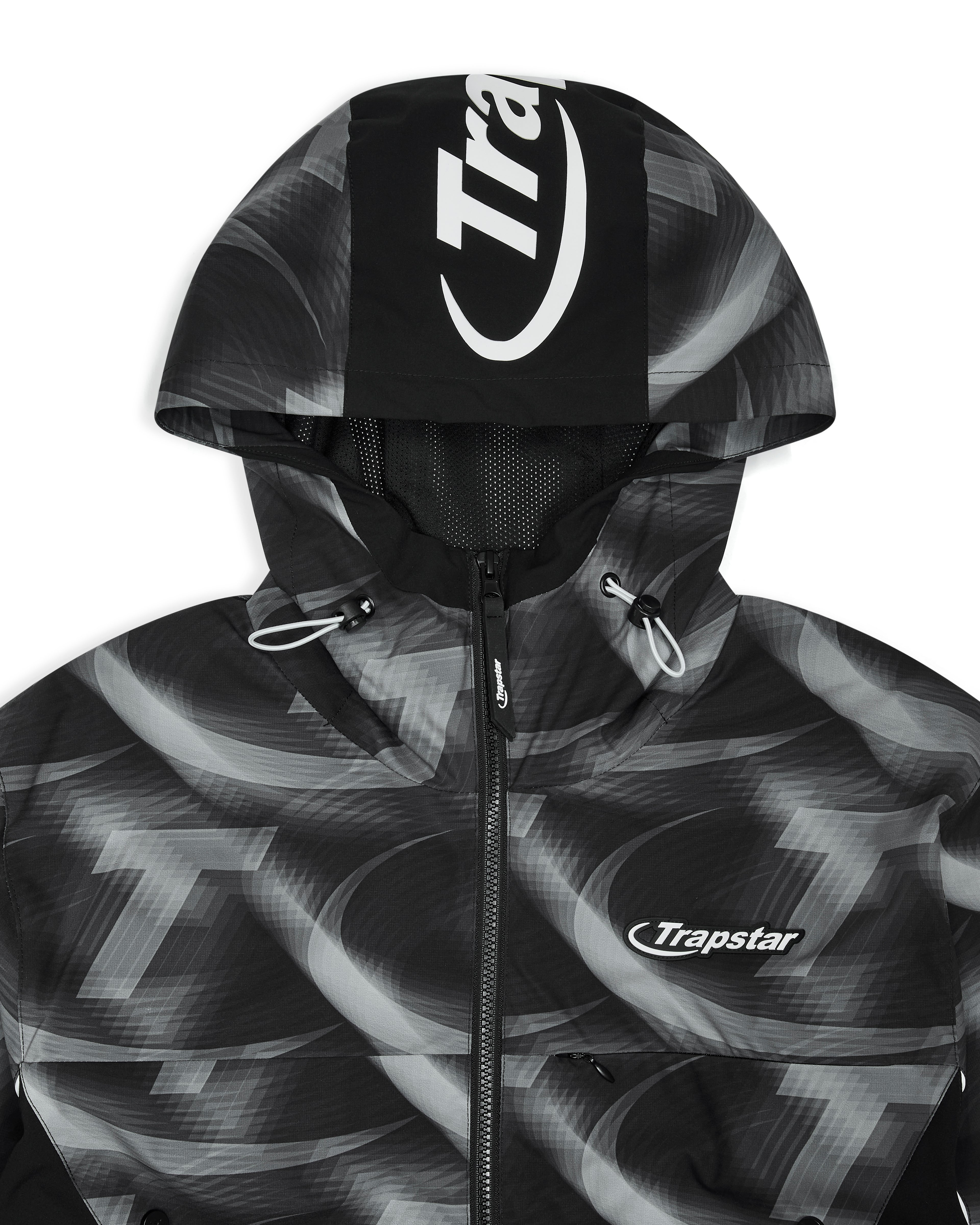 Hyperdrive Print Windbreaker- Black