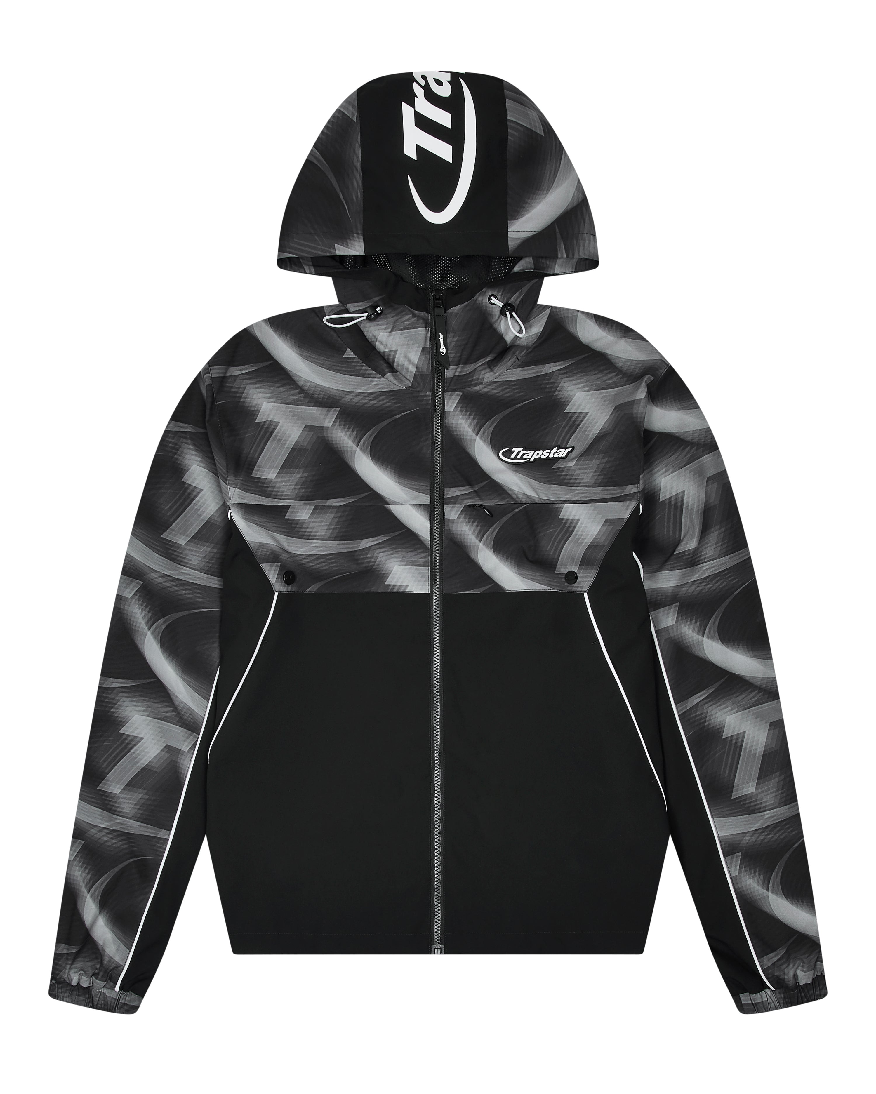 Hyperdrive Print Windbreaker- Black